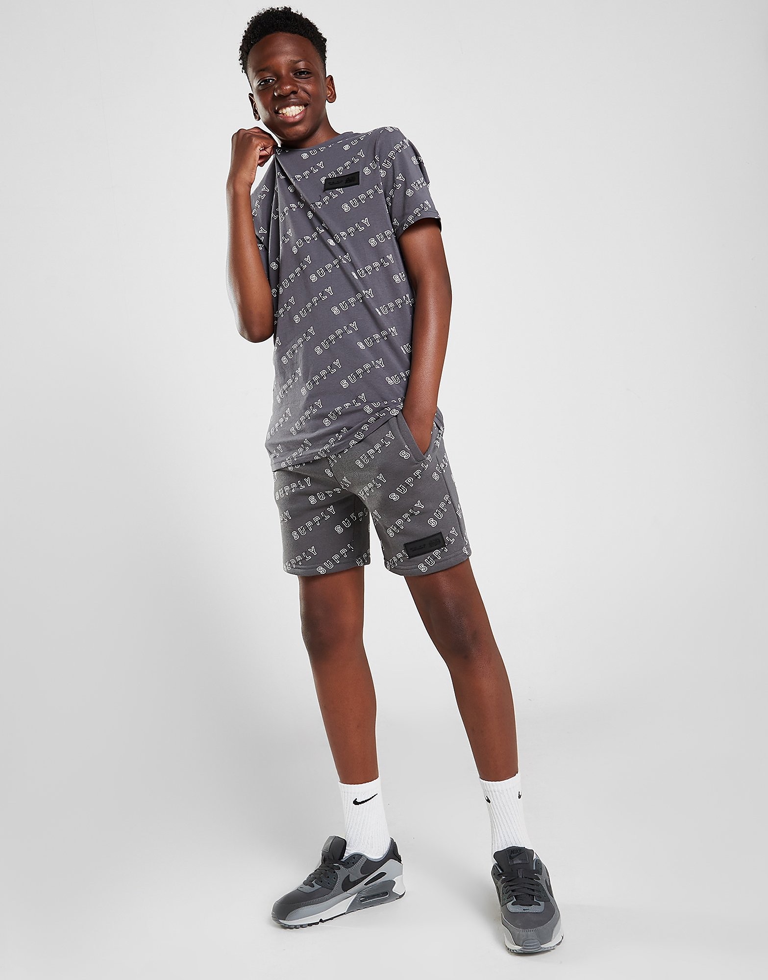 

Supply & Demand Arrow Script Shorts Junior - Grey - Kids, Grey