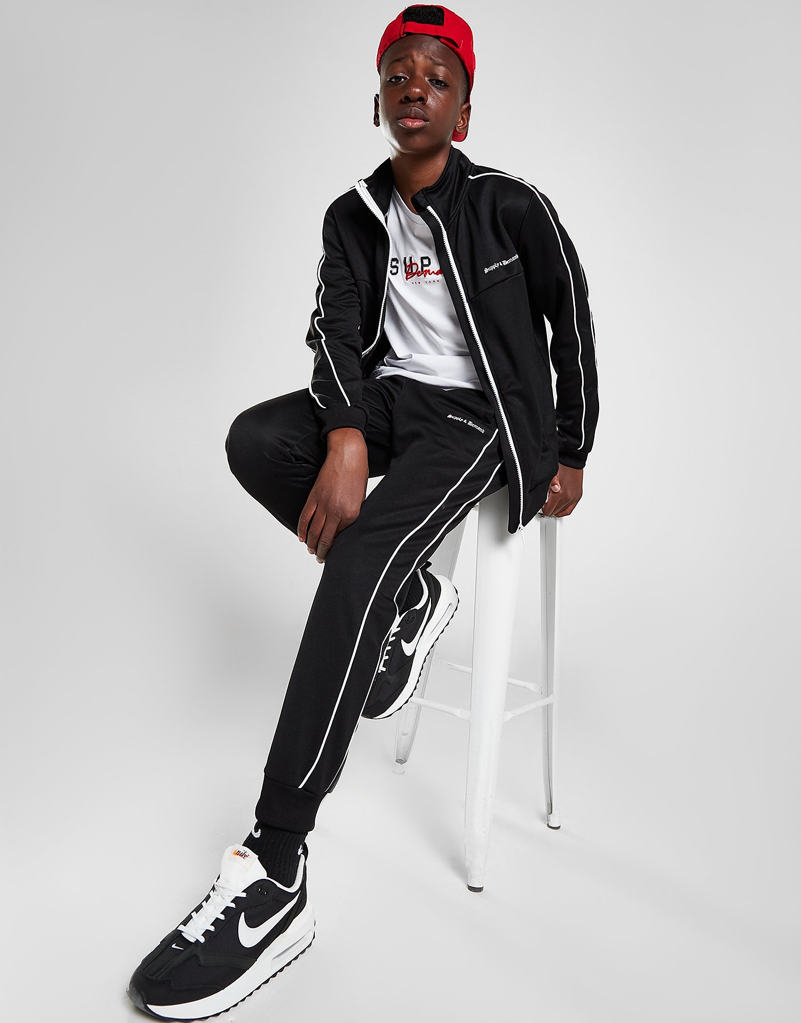 

Supply & Demand Retro Pipe Tracksuit Junior - Black - Kids, Black