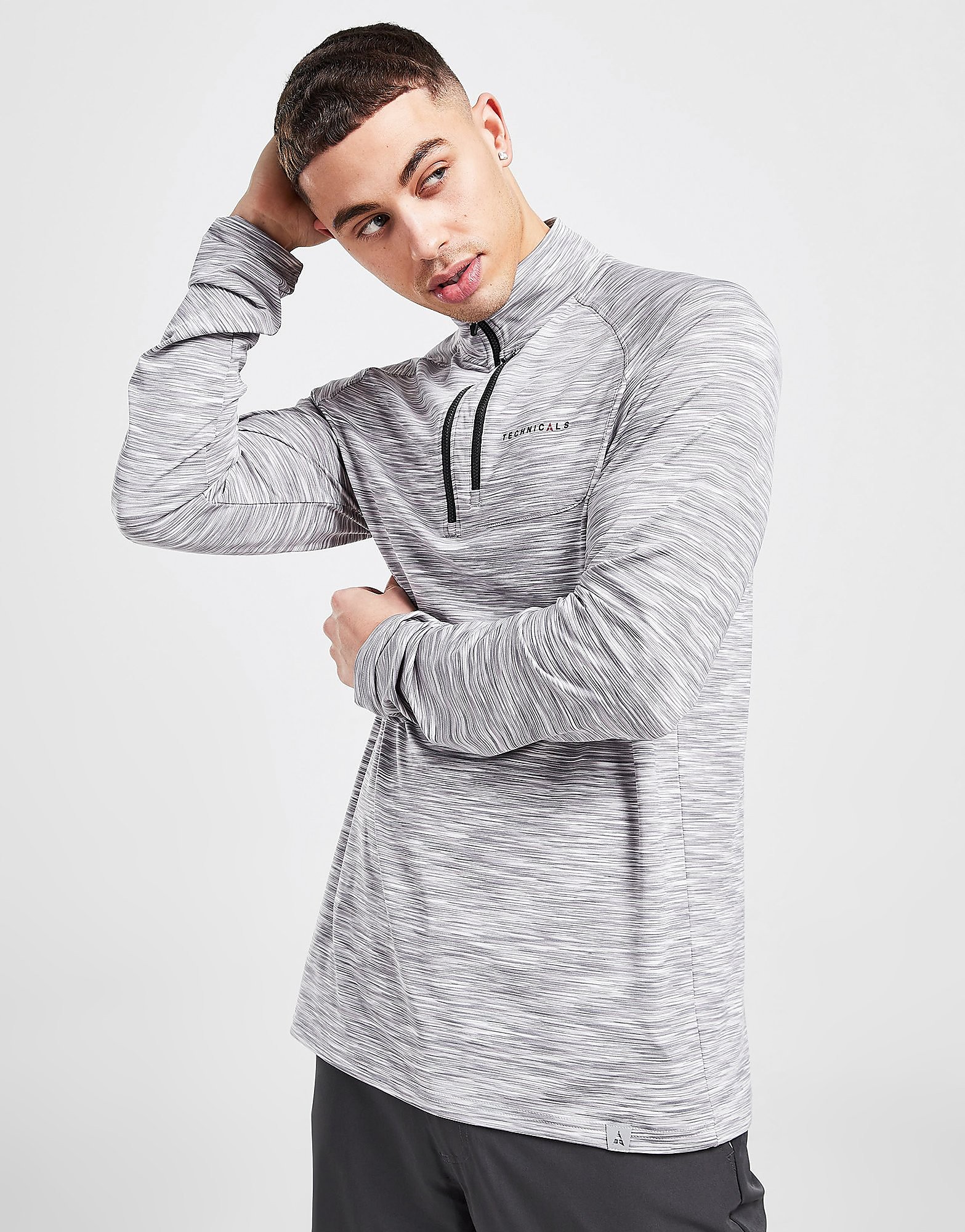

Technicals Twist 1/4 Zip Top - Grey - Mens, Grey