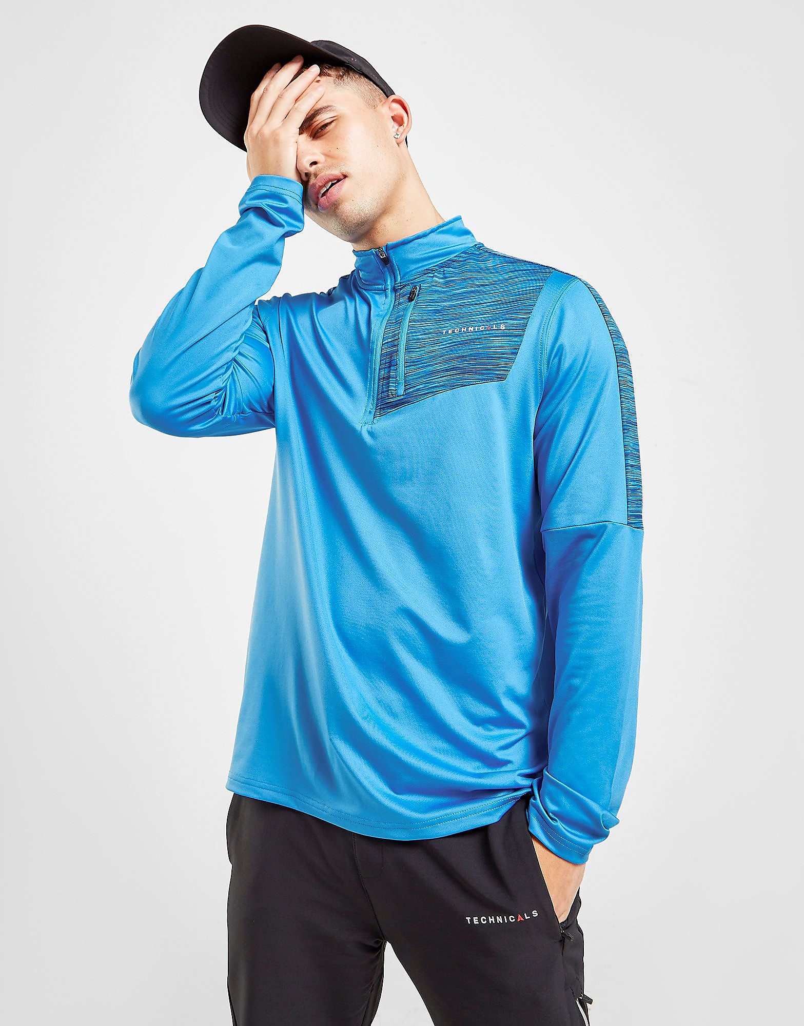 Technicals Granite 1/4 Zip Top - Blue - Mens, Blue