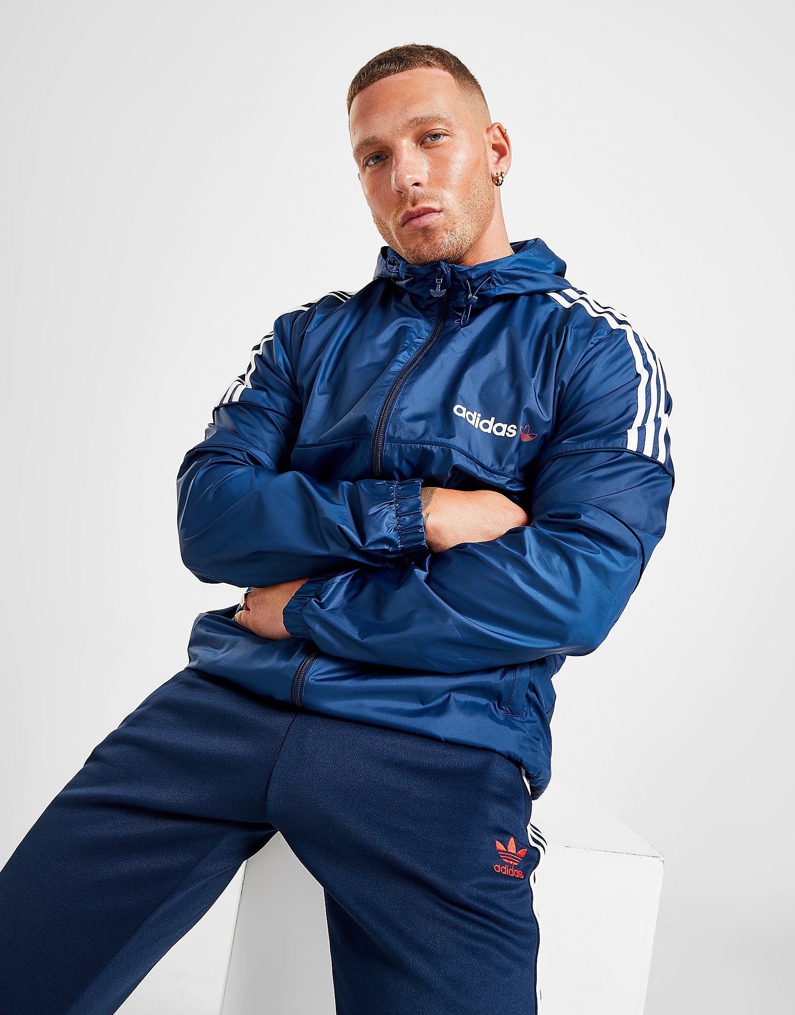 

adidas Originals Itasca 22 Windbreaker Jacket - Only at JD - Navy - Mens, Navy