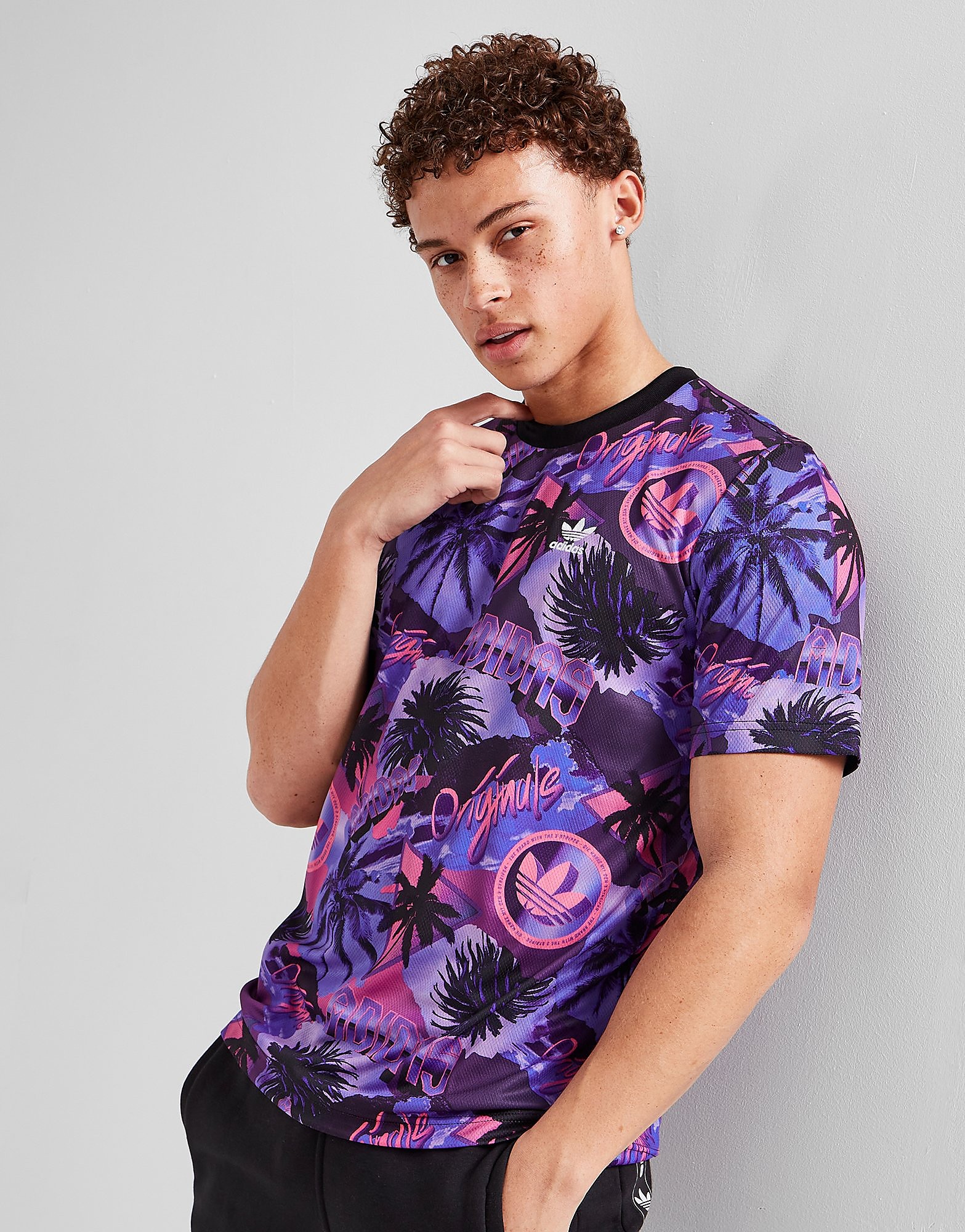 

adidas Originals Palm All Over Print T-Shirt - Only at JD - Multi Coloured - Mens, Multi Coloured