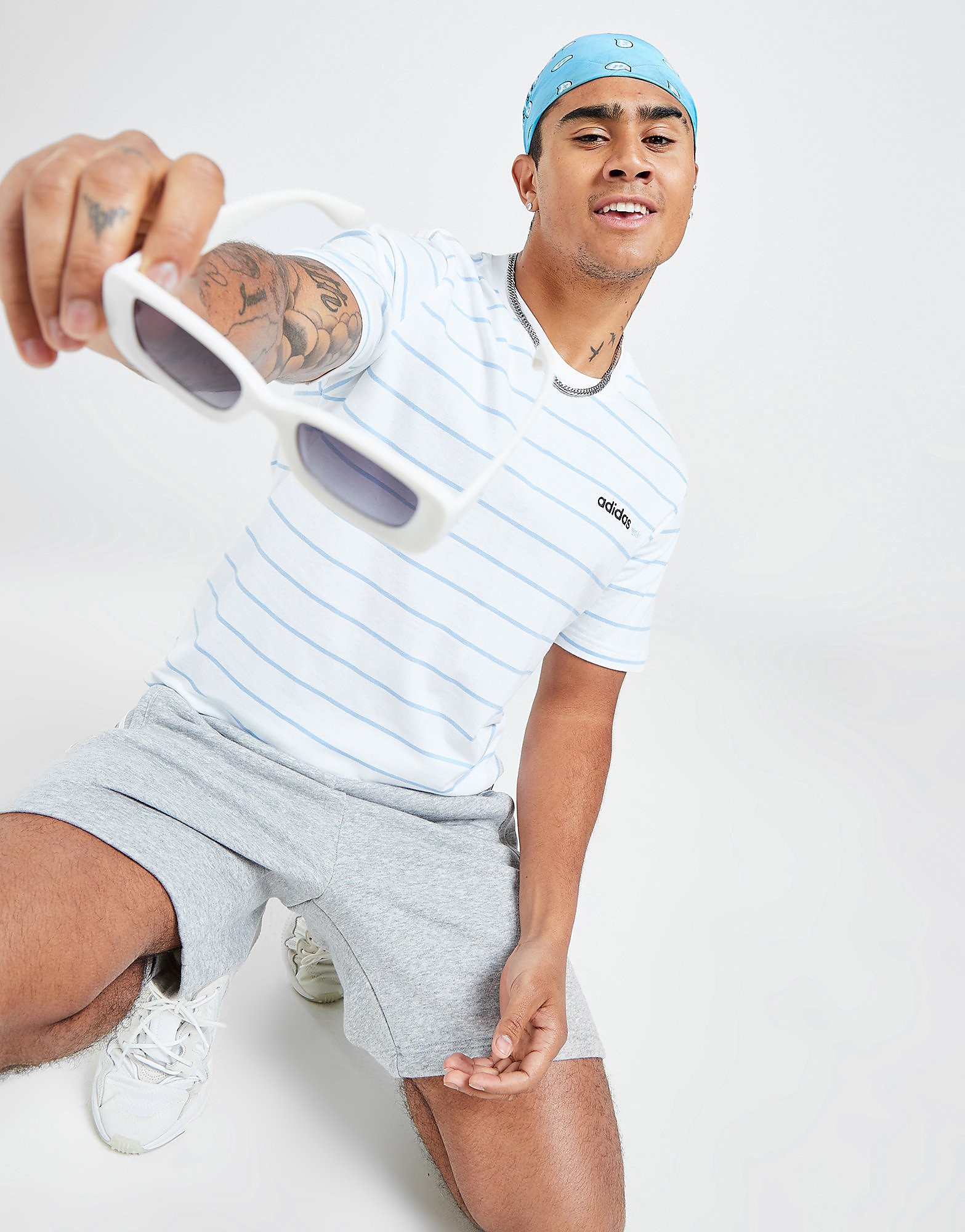 

adidas Originals Stripe T-Shirt - Only at JD - White - Mens, White
