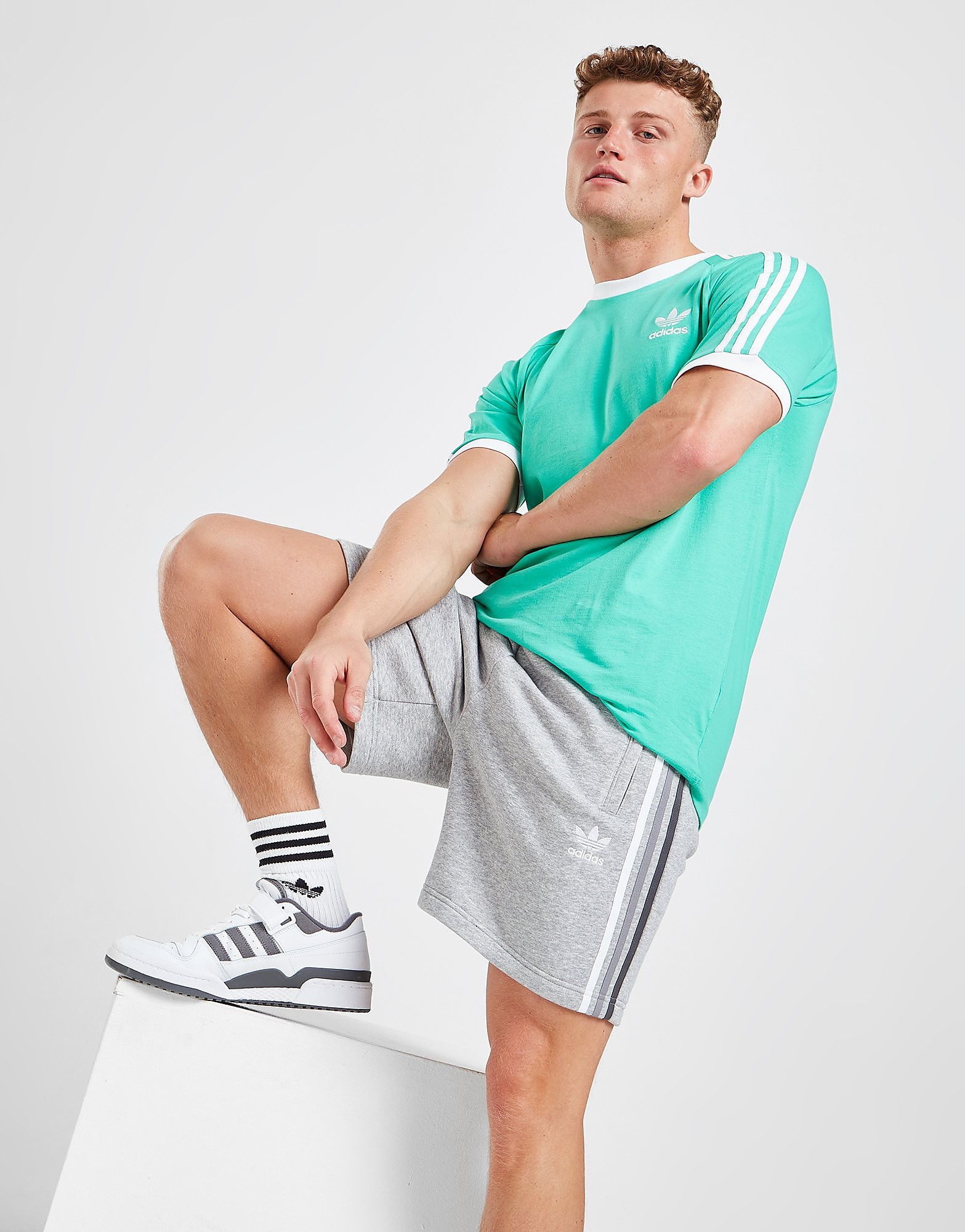 

adidas Originals Tristripe Shorts - Only at JD - Grey - Mens, Grey