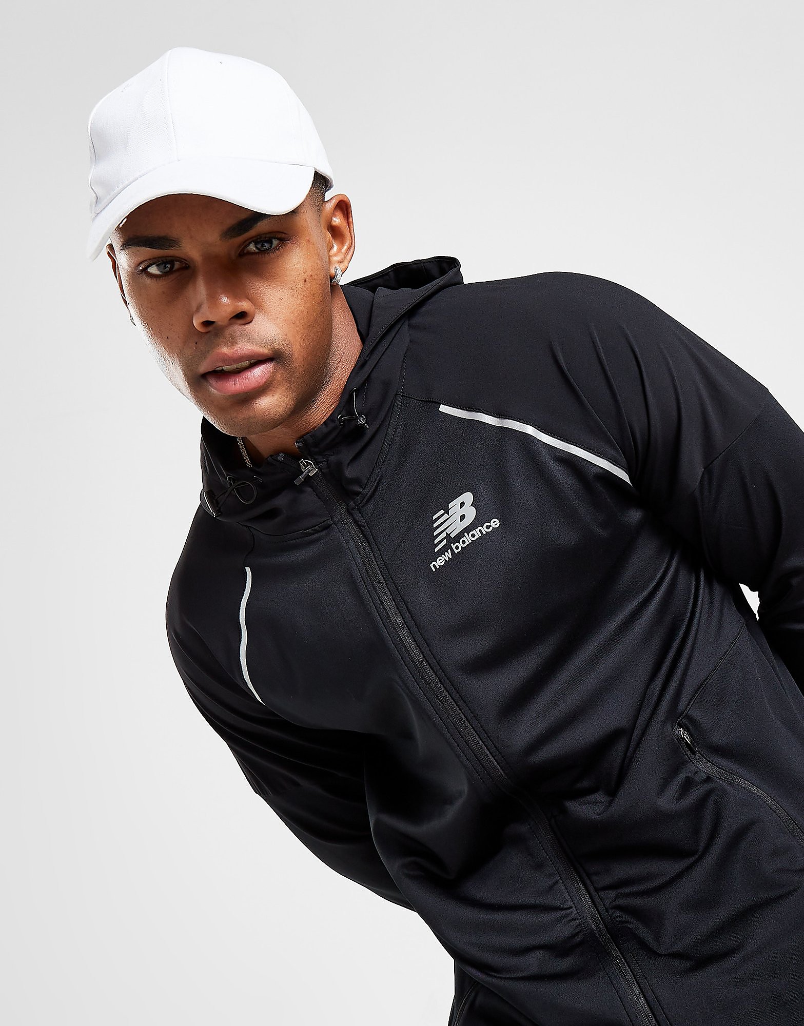 

New Balance Hybrid Full Zip Hoodie - Only at JD - Black - Mens, Black