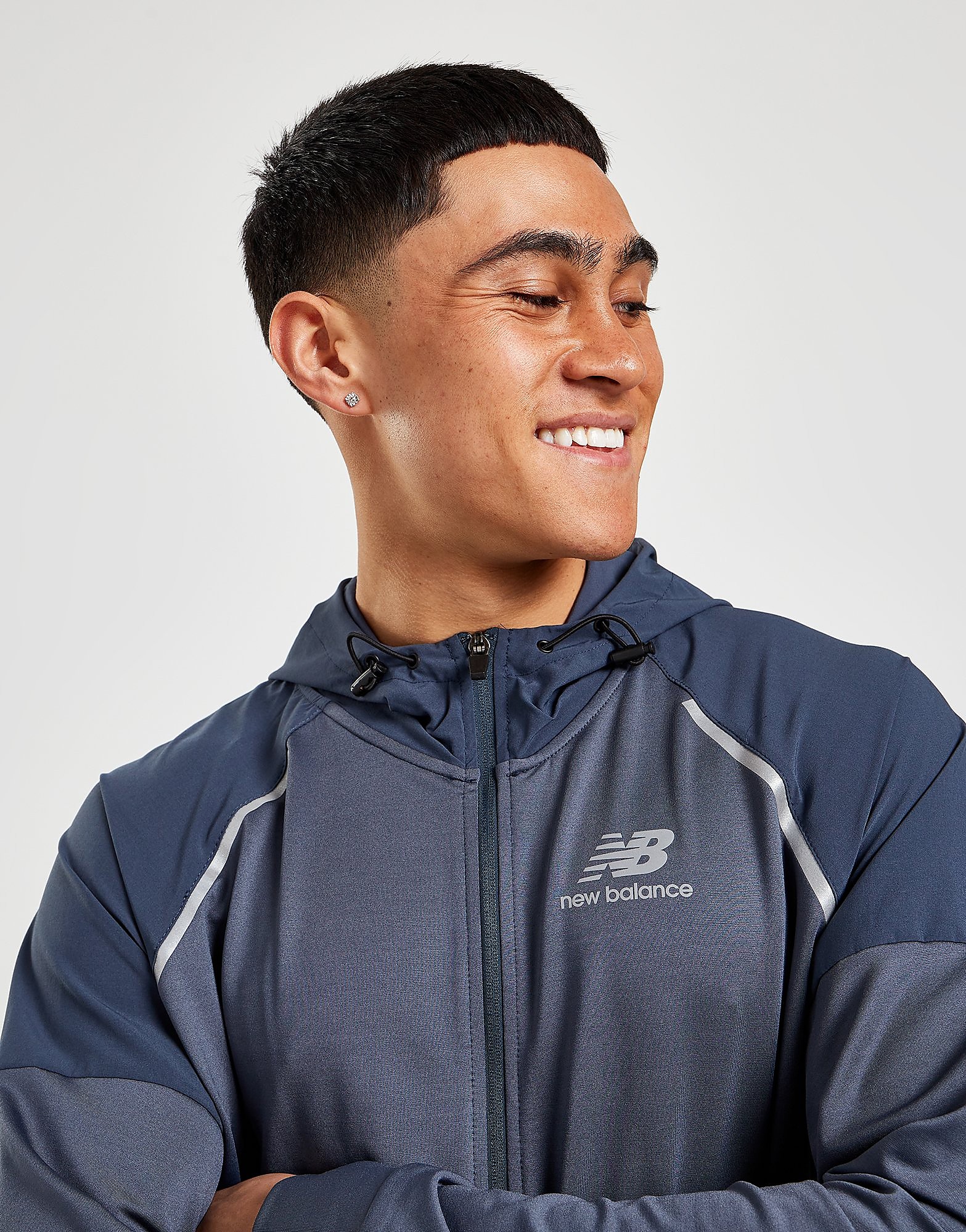 

New Balance Hybrid Full Zip Hoodie - Only at JD - Navy - Mens, Navy