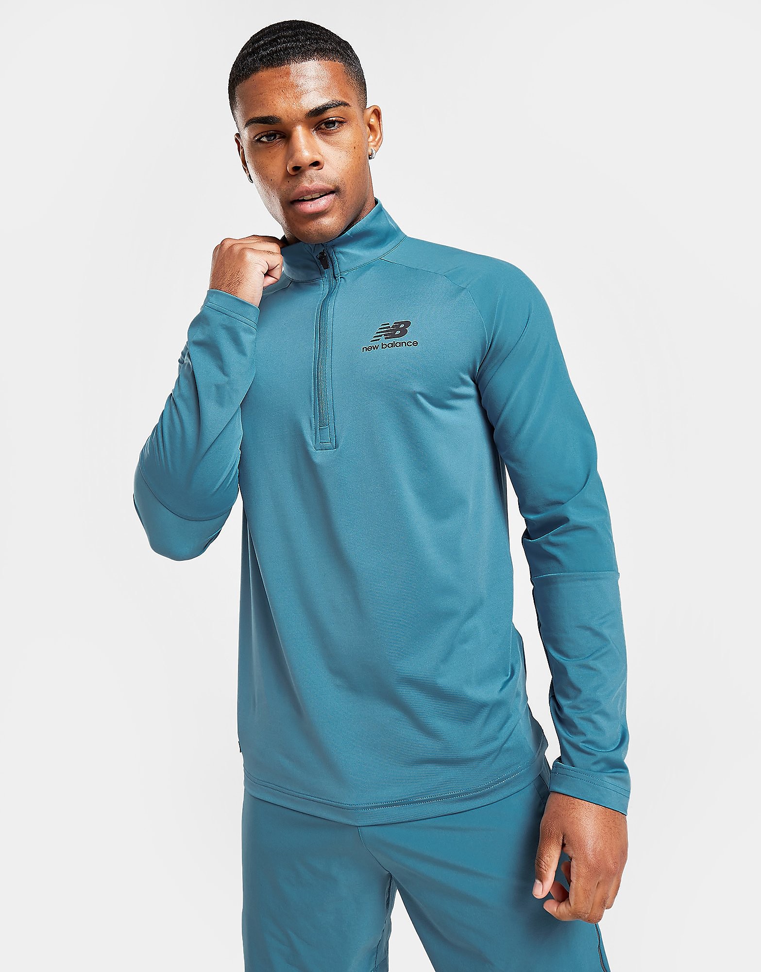 

New Balance Hybrid 1/4 Zip Top - Only at JD - Blue - Mens, Blue