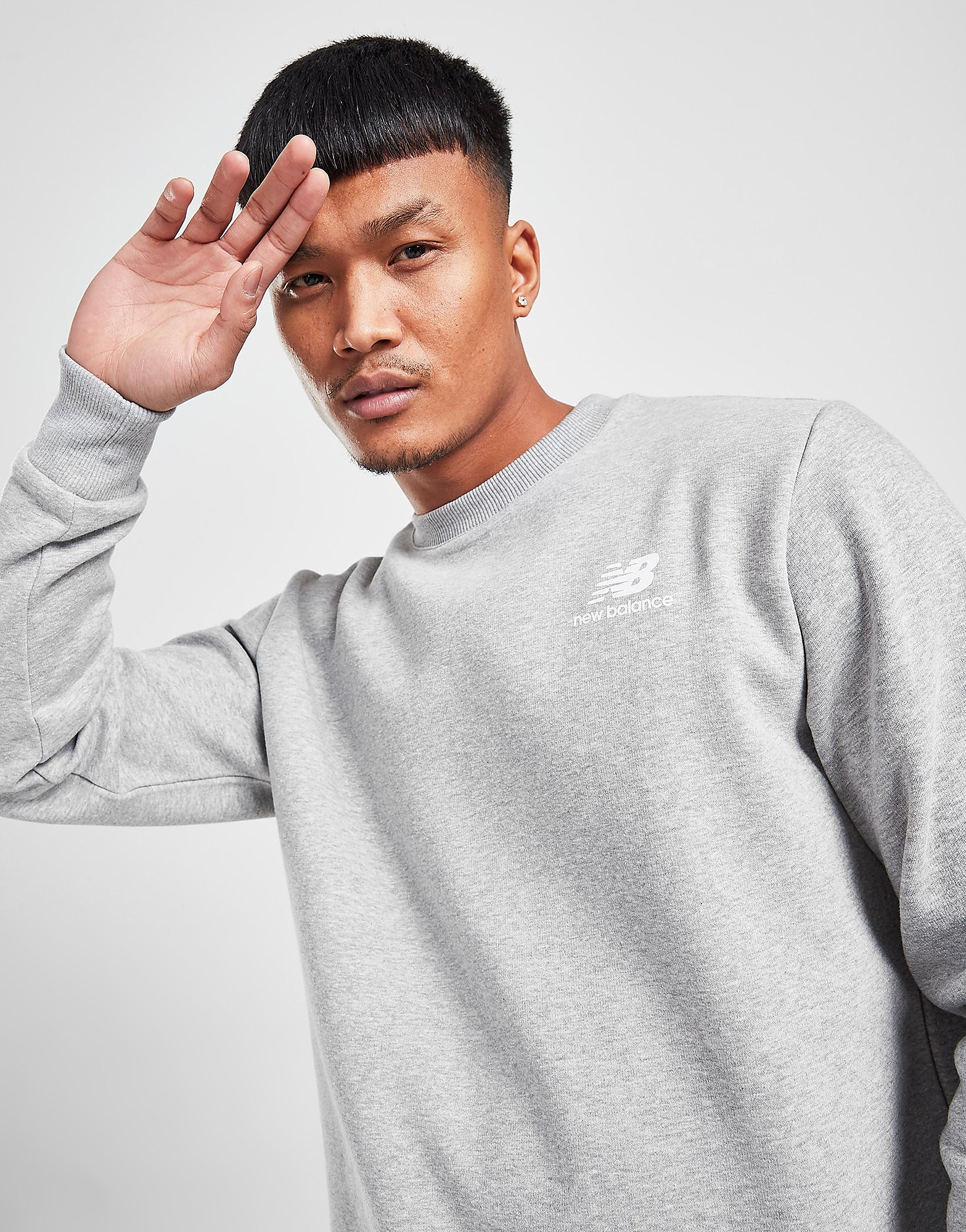 New Balance Fleece Crew Sweatshirt - Only at JD - Grey - Mens, Grey