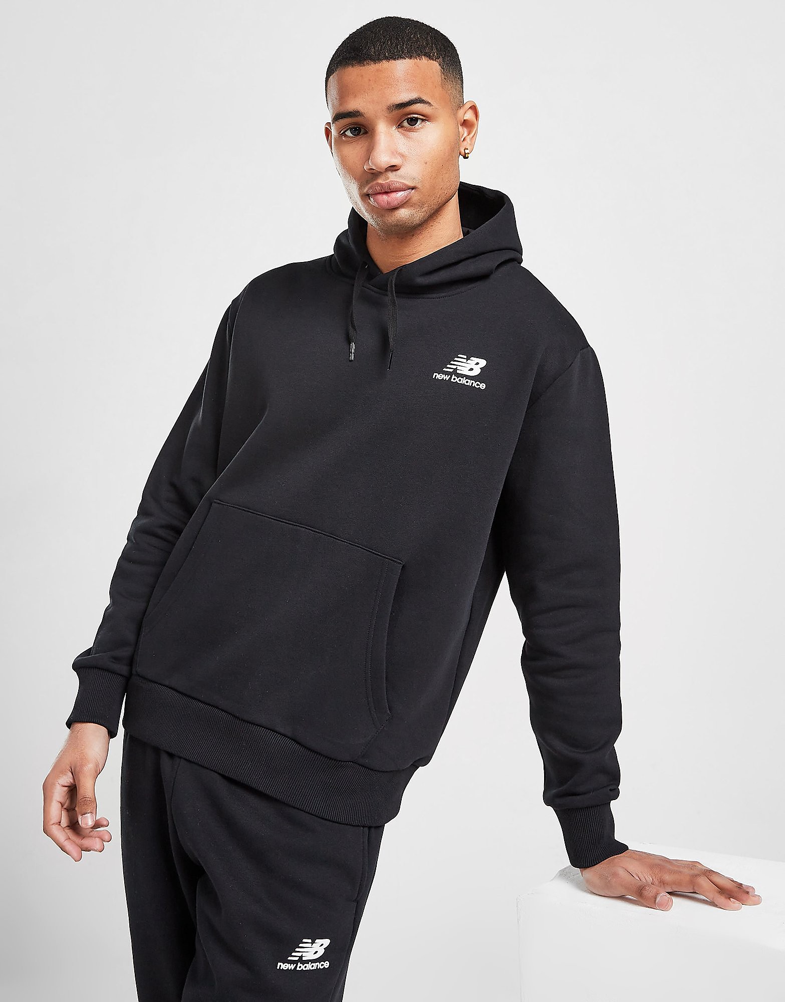 

New Balance Fleece Overhead Hoodie - Only at JD - Black - Mens, Black