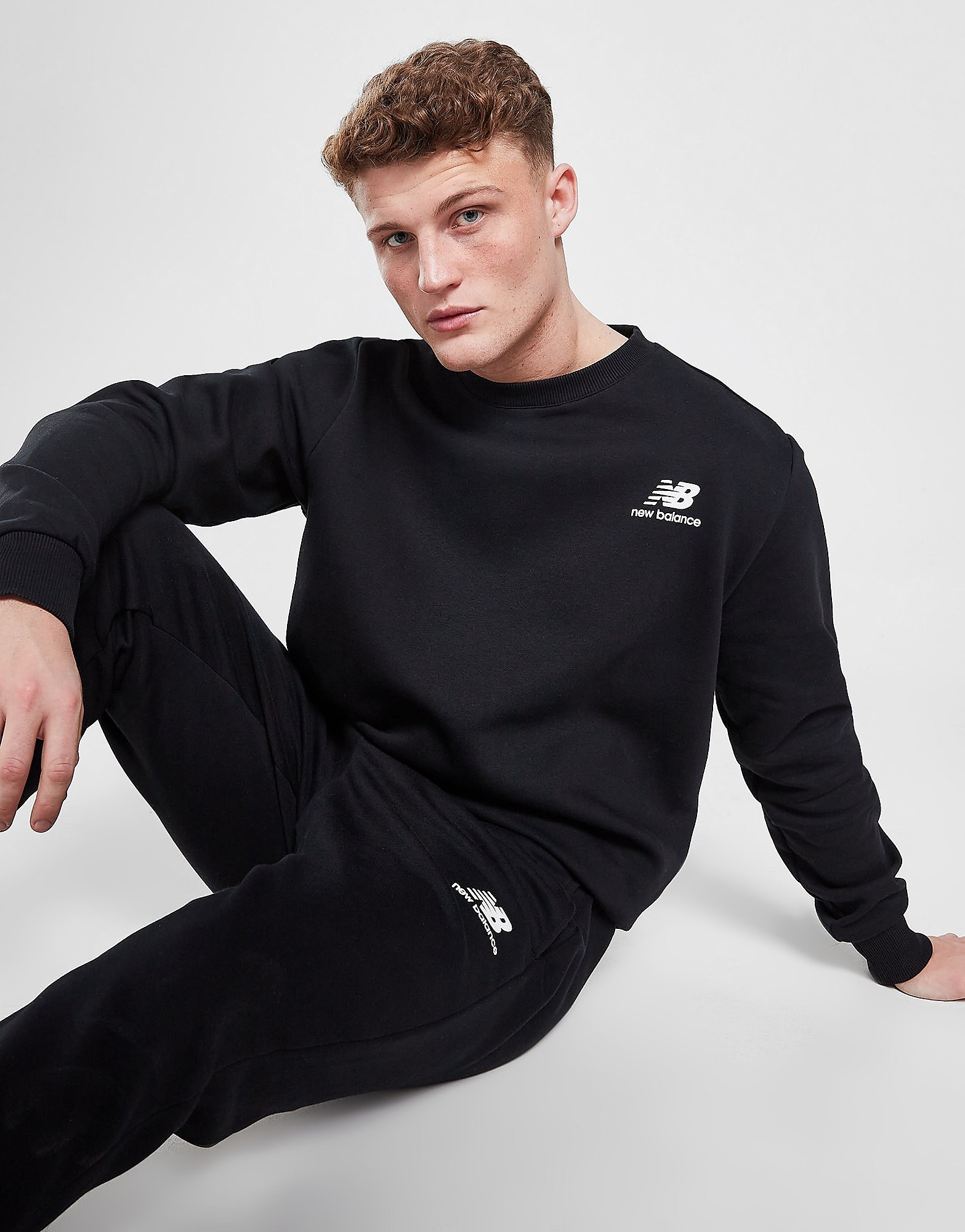 

New Balance Fleece Crew Sweatshirt - Only at JD - Black - Mens, Black
