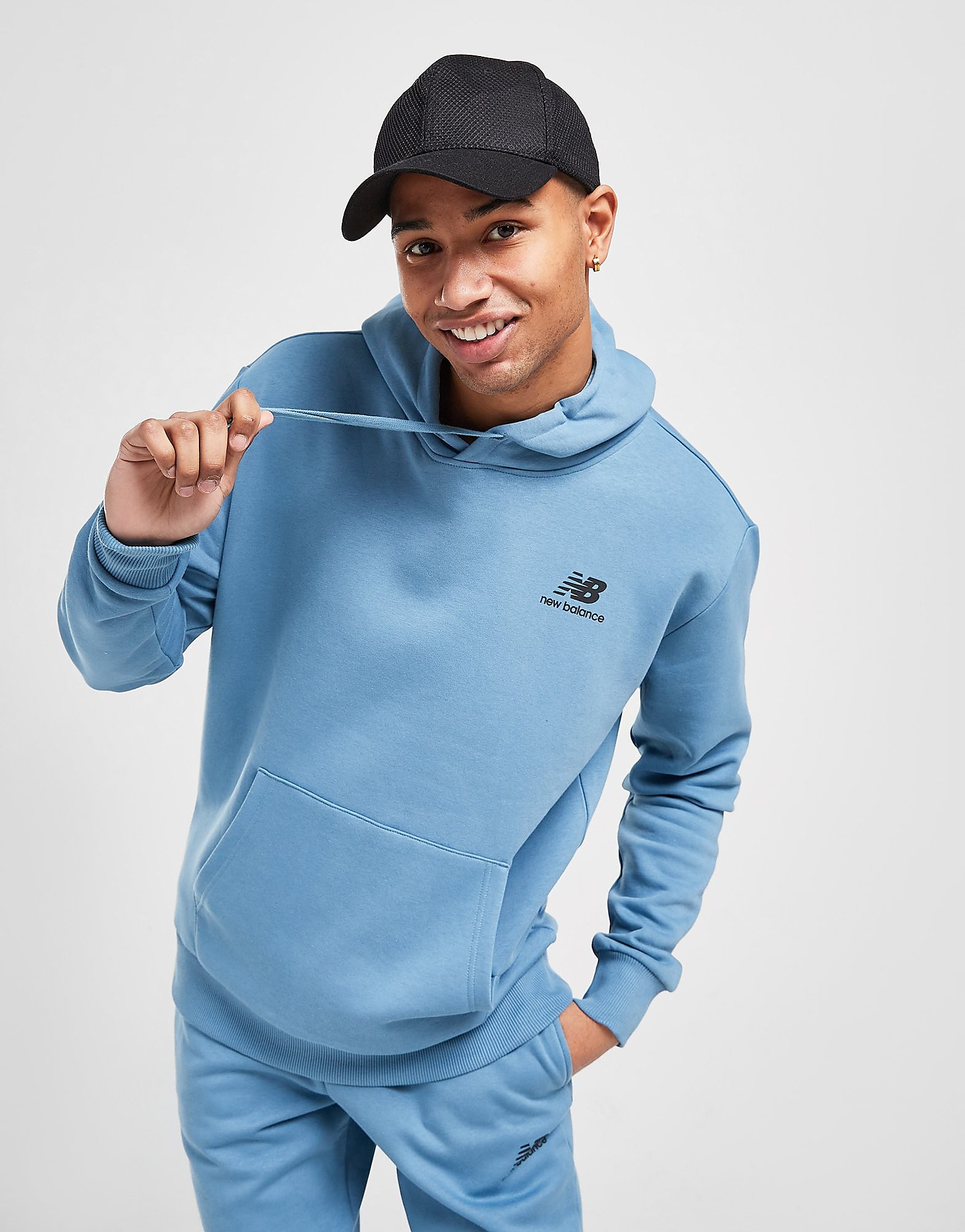 

New Balance Fleece Overhead Hoodie - Only at JD - Blue - Mens, Blue