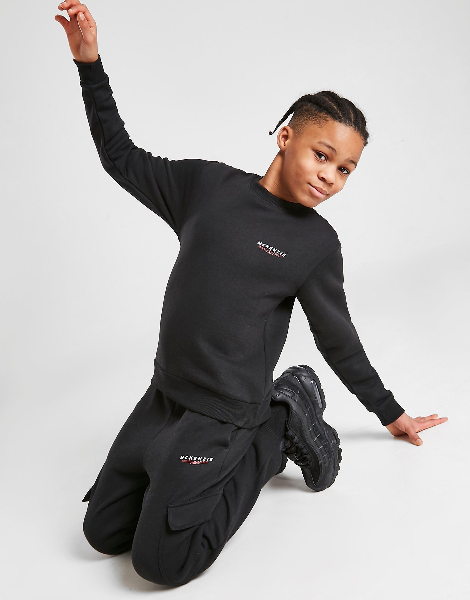 McKenzie Essential Crew Sweatshirt Junior - Only at JD - Black - Kids, Black