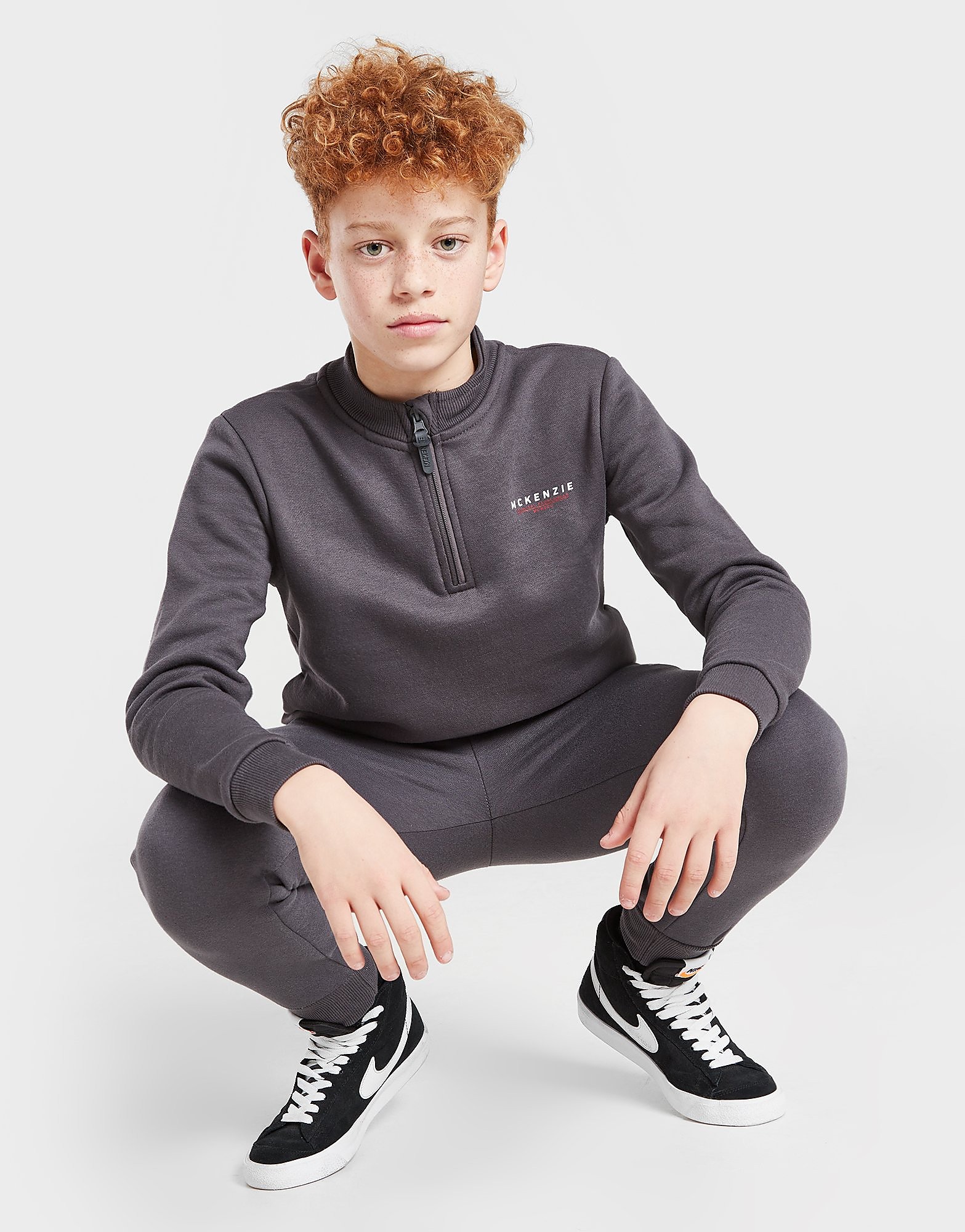 

McKenzie Essential 2 1/4 Zip Track Top Junior - Only at JD - Grey - Kids, Grey