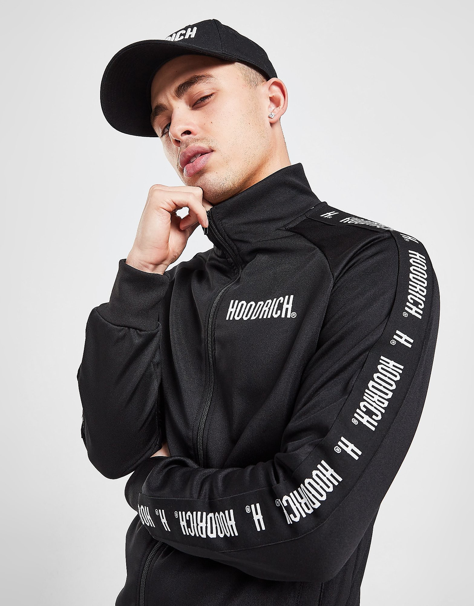 Hoodrich Tape Poly Track Top - Only at JD - Black - Mens, Black