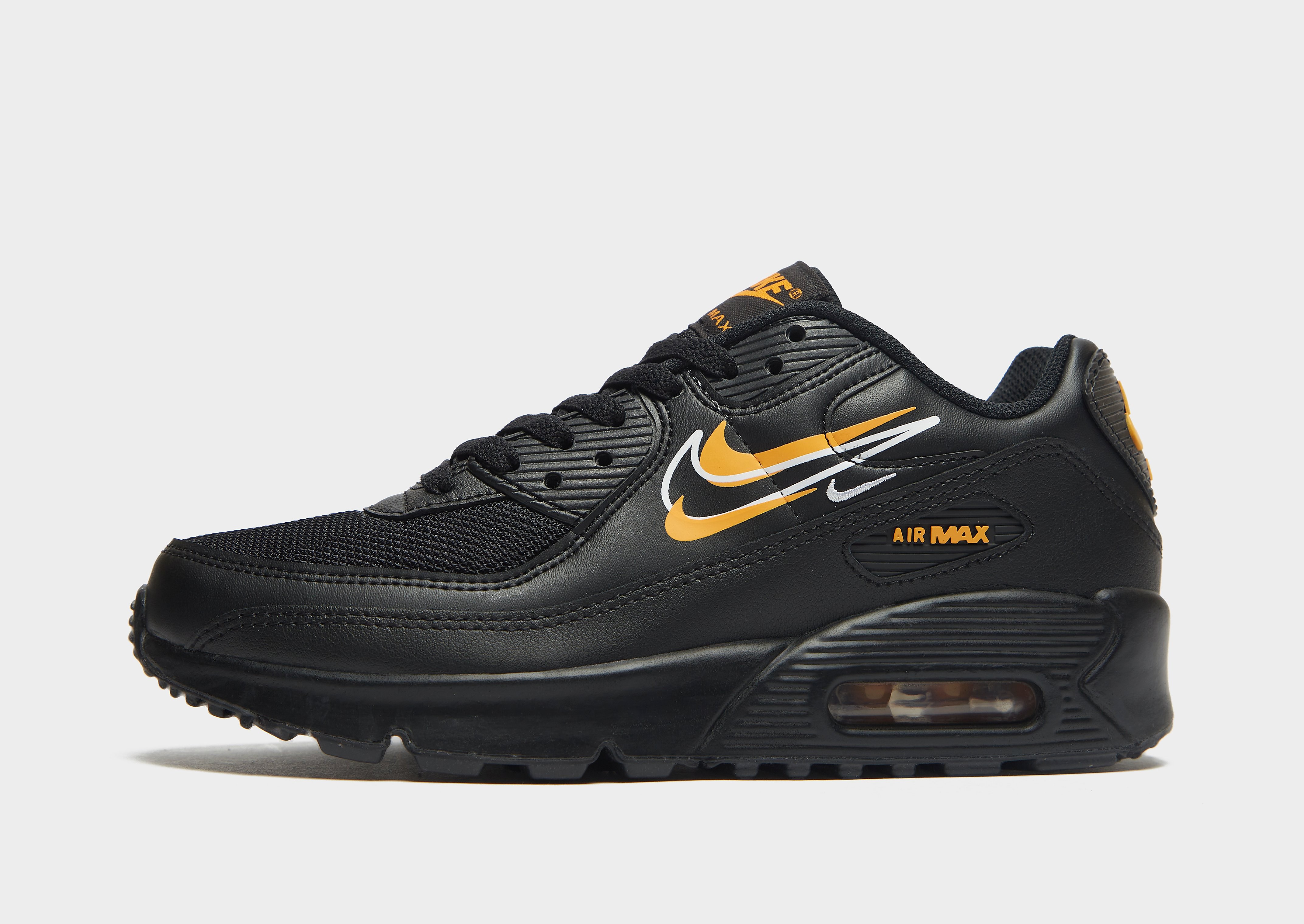 

Nike Air Max 90 Leather Junior - Black/White/Kumquat - Kids, Black/White/Kumquat