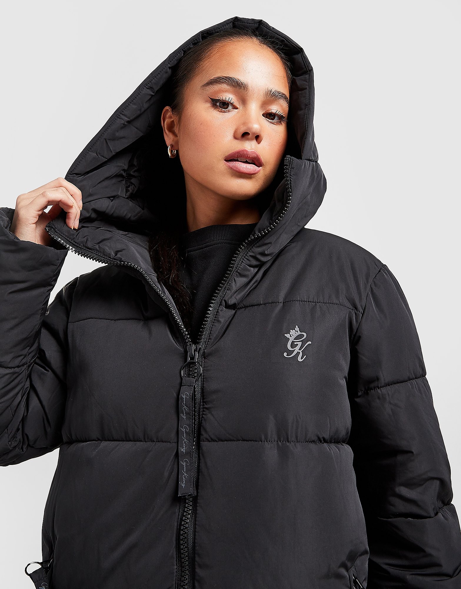 

Gym King Longline Puffer Jacket - Black - Womens, Black