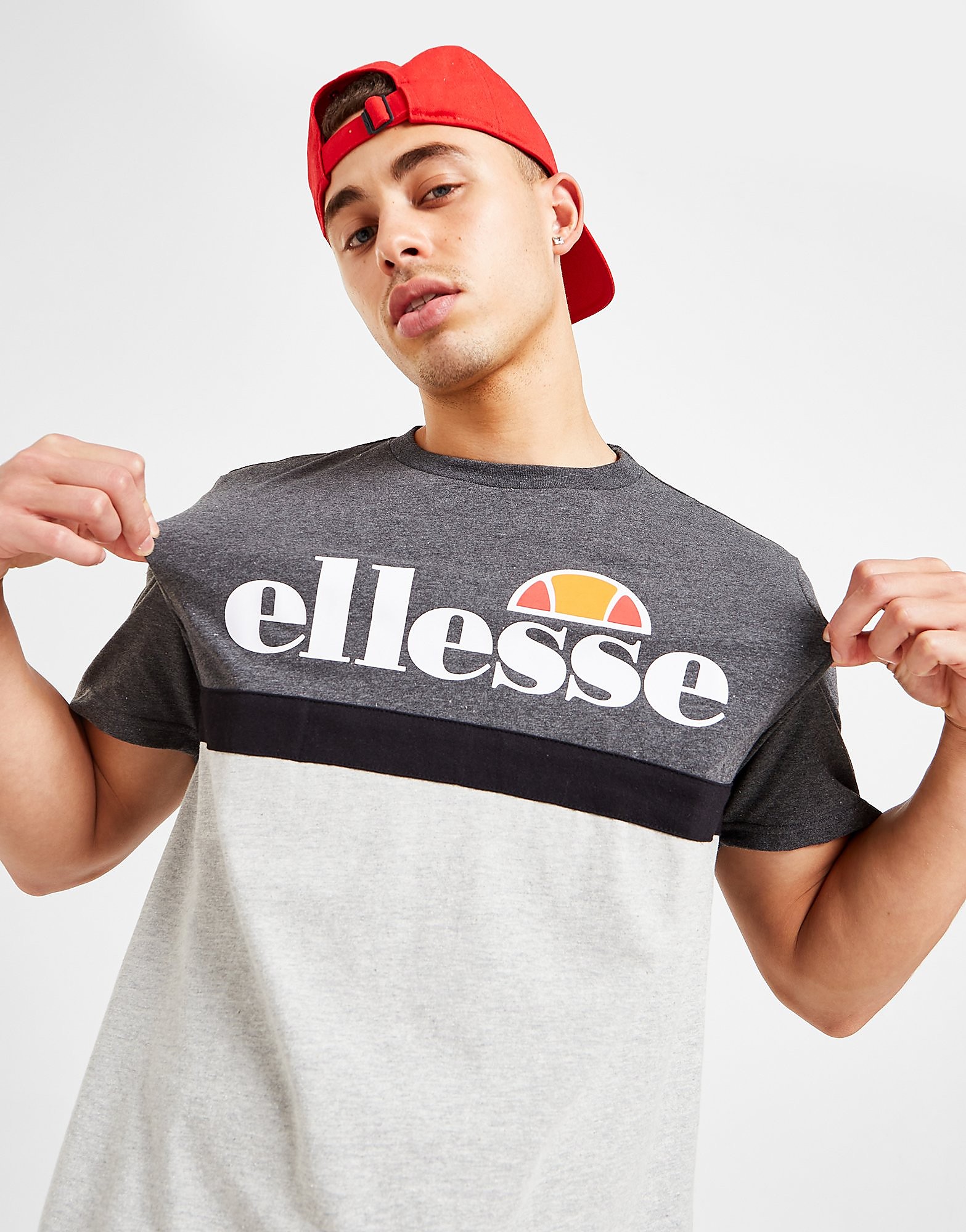 

Ellesse Torgi Colour Block T-Shirt - Only at JD - Grey/CHAR/GRY - Mens, Grey/CHAR/GRY
