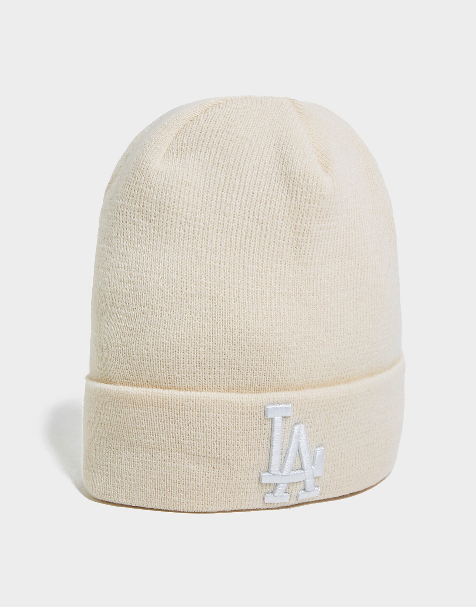 

New Era MLB LA Dodgers Beanie - White - Womens, White