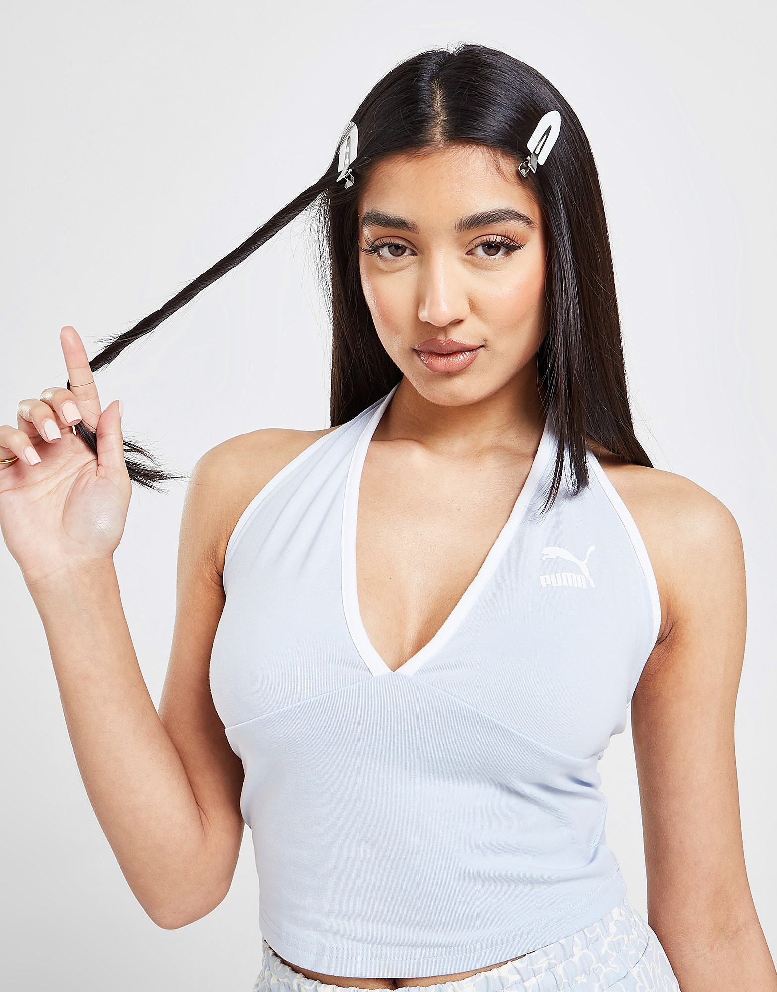 

Puma Logo Halter Top - Blue - Womens, Blue