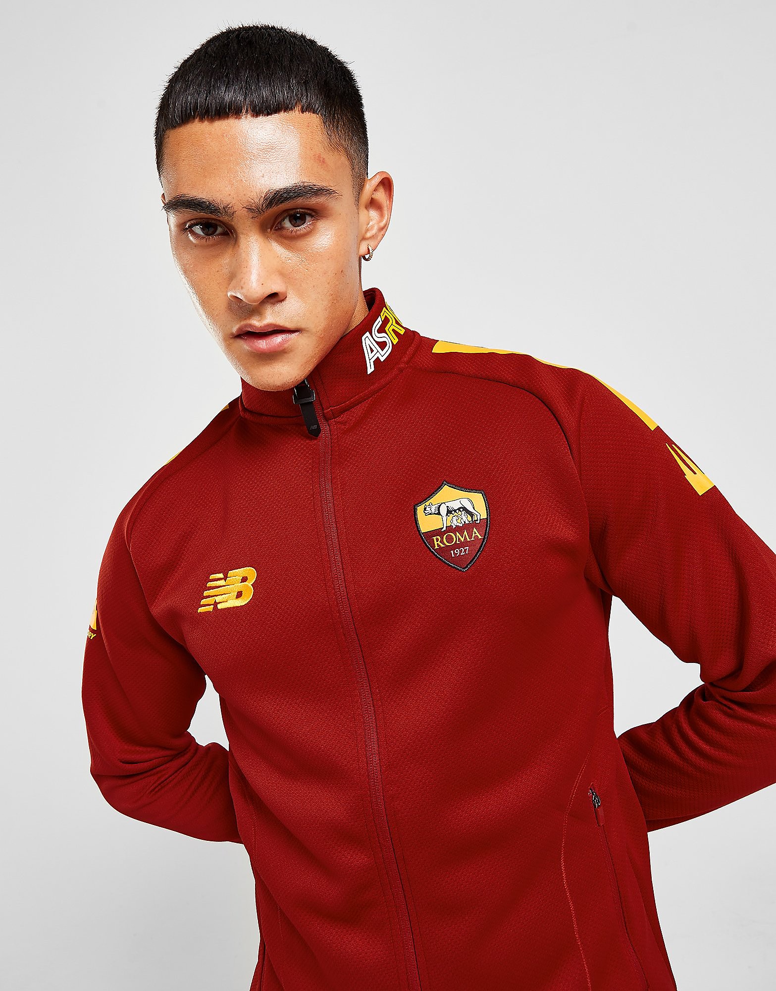 

New Balance AS Roma Pre Match Jacket - Red - Mens, Red