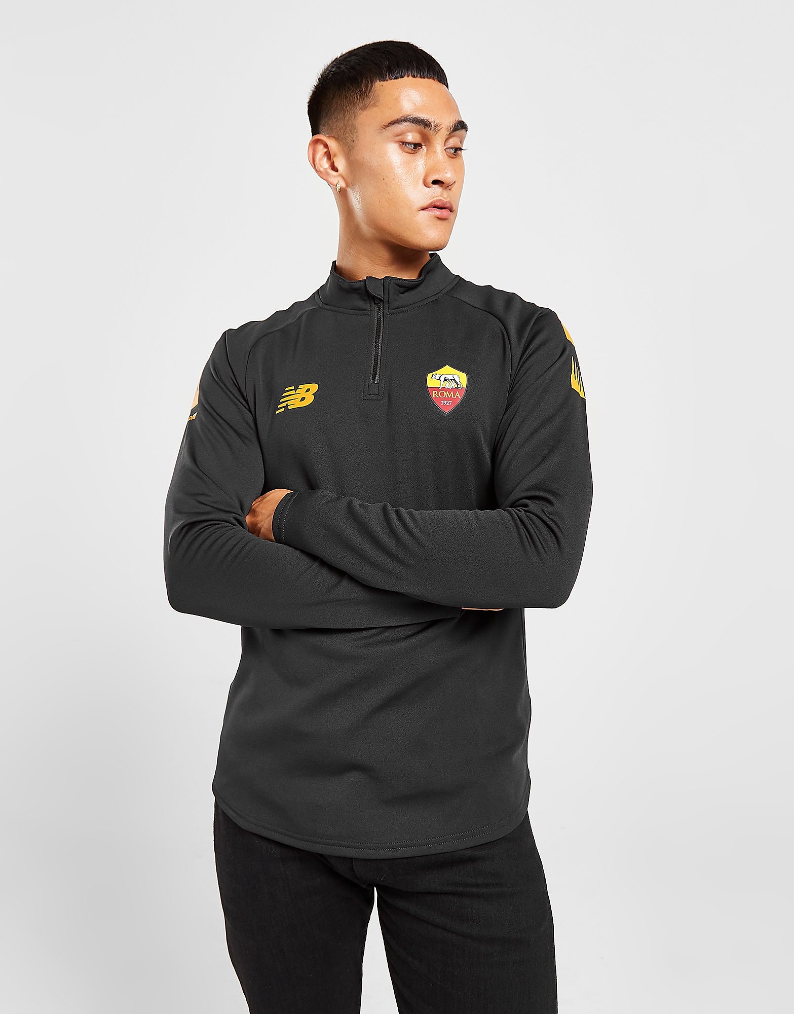 

New Balance AS Roma Mid Layer Top - Black - Mens, Black