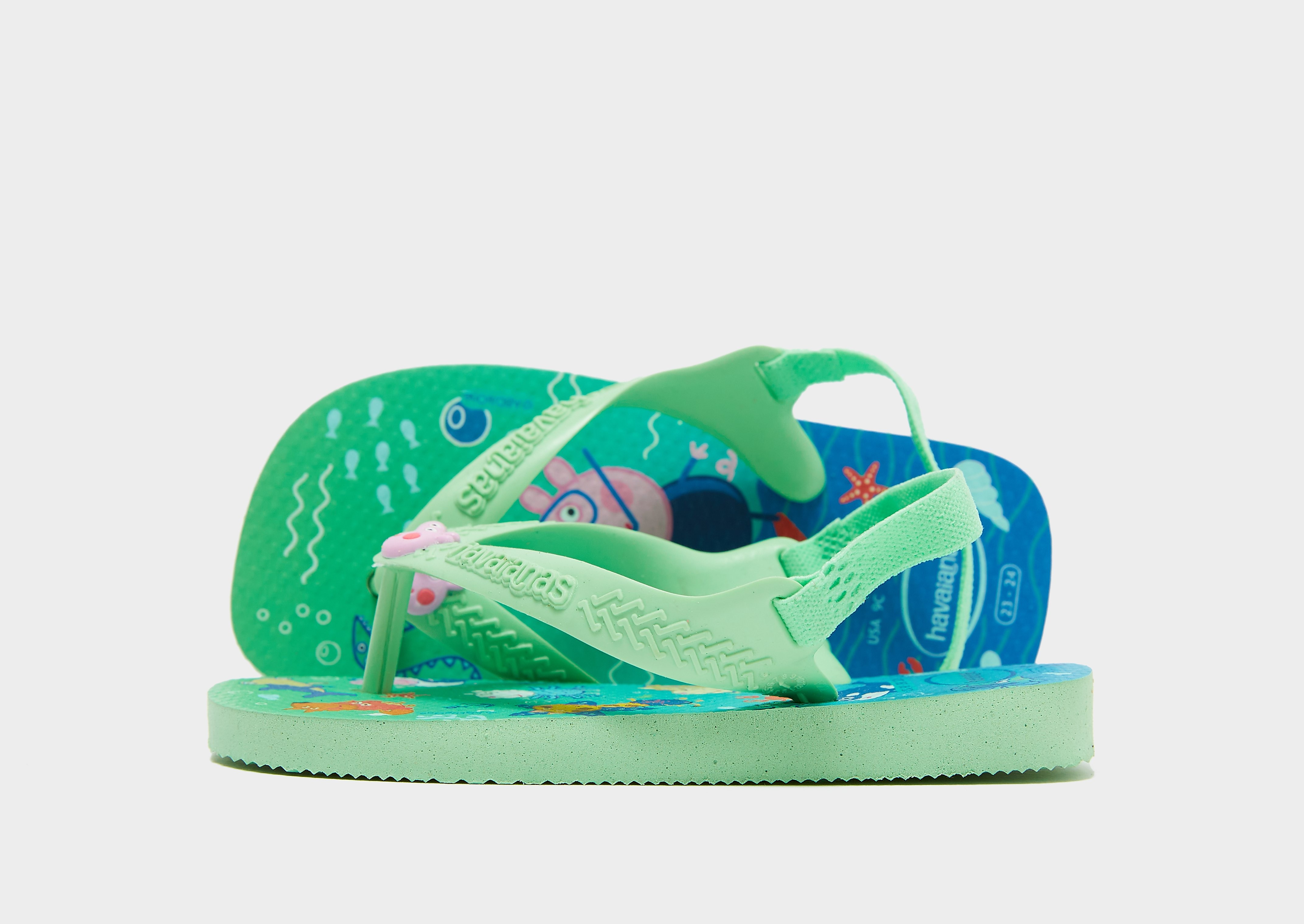 

Havaianas Peppa Pig Logo Flip Flops Infant - Green - Kids, Green