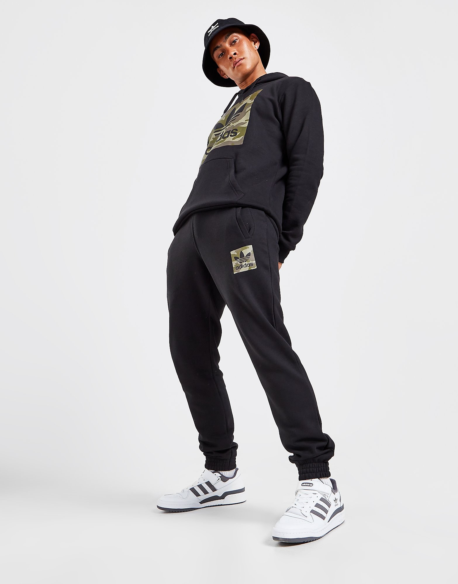 

adidas Originals Camo Logo Joggers - Only at JD - Black/Black - Mens, Black/Black