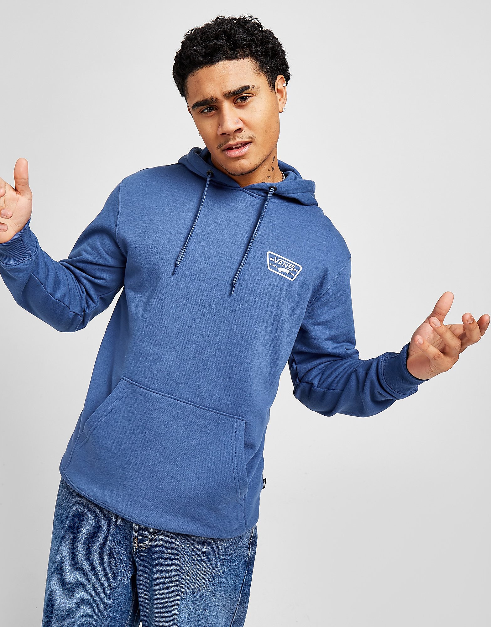 

Vans Patched Overhead Hoodie - Blue - Mens, Blue