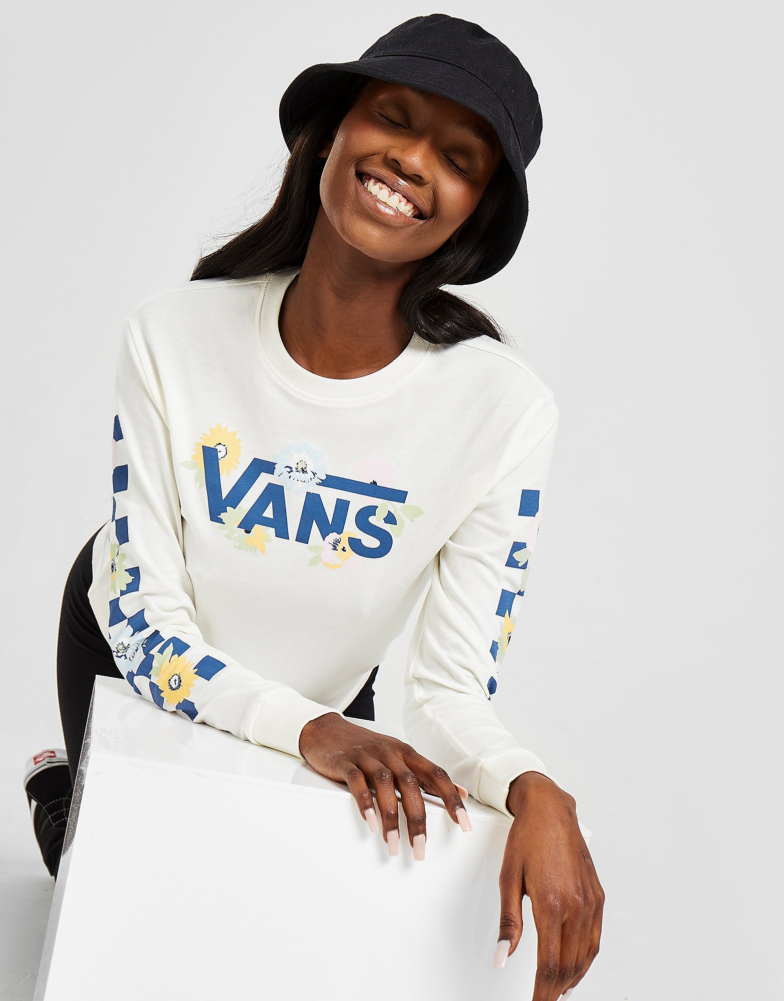 

Vans Floral Infil Long Sleeve T-Shirt - White - Womens, White