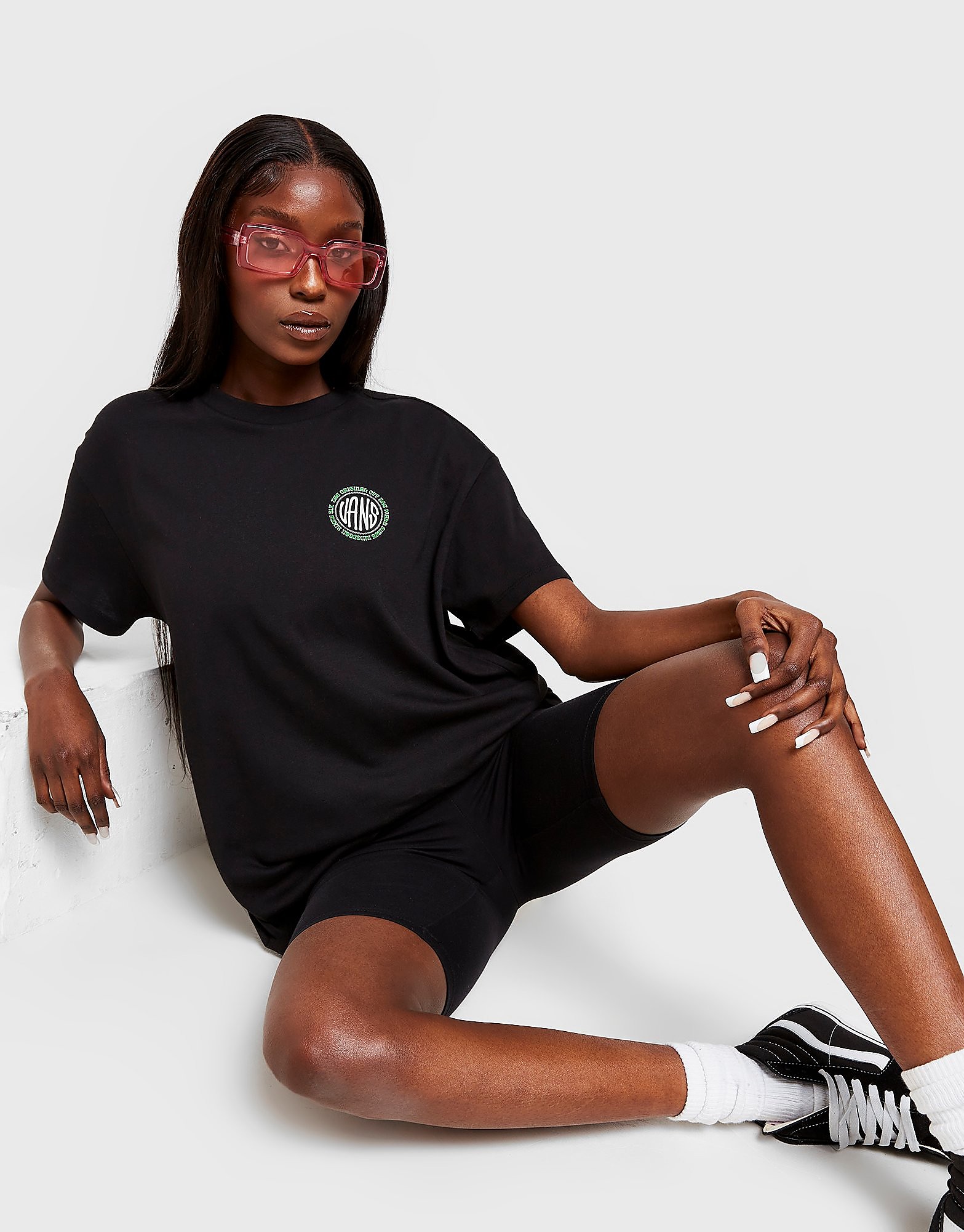 

Vans Side by Side Boyfriend T-Shirt - Black - Womens, Black