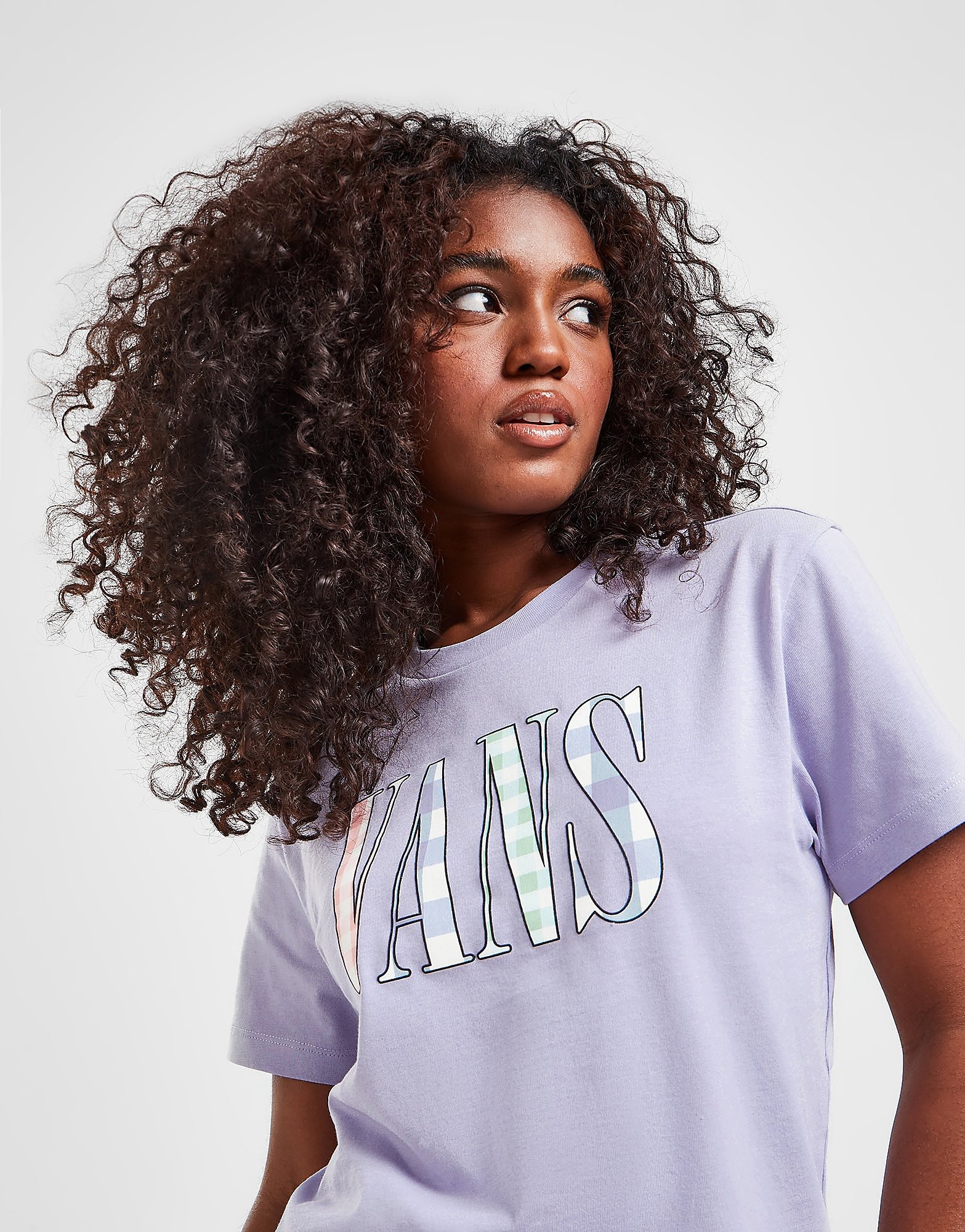 

Vans Gingham Short Sleeve T-Shirt - Purple - Womens, Purple