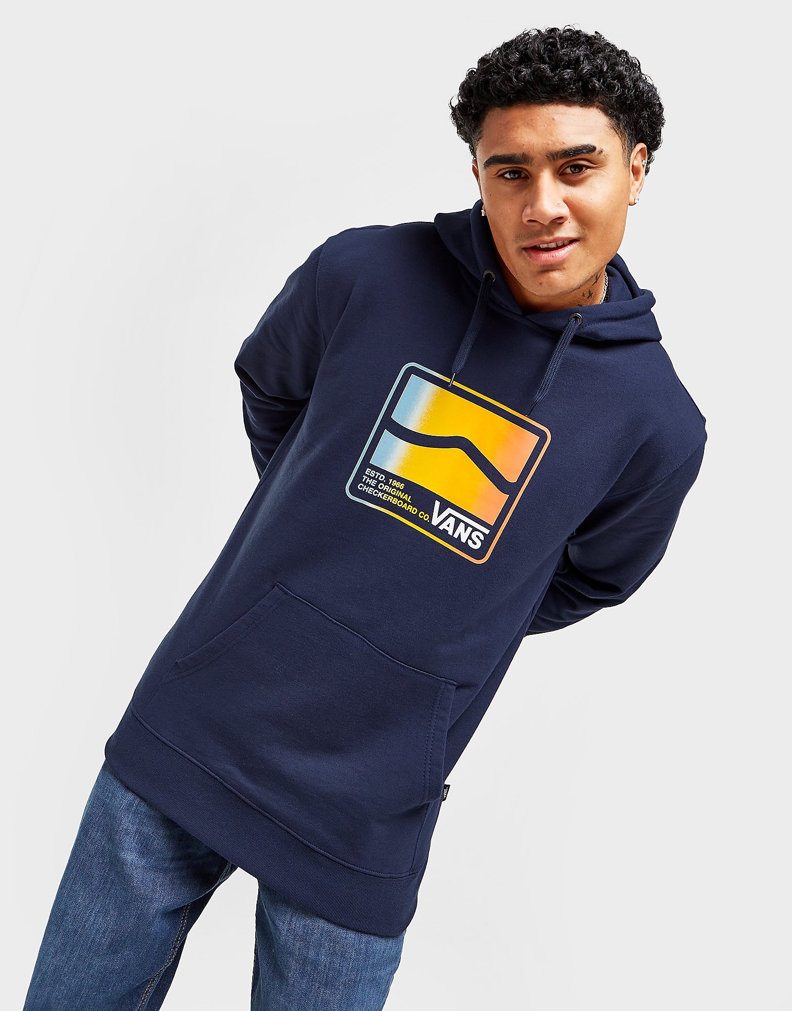 

Vans Fade Logo Overhead Hoodie - Blue - Mens, Blue