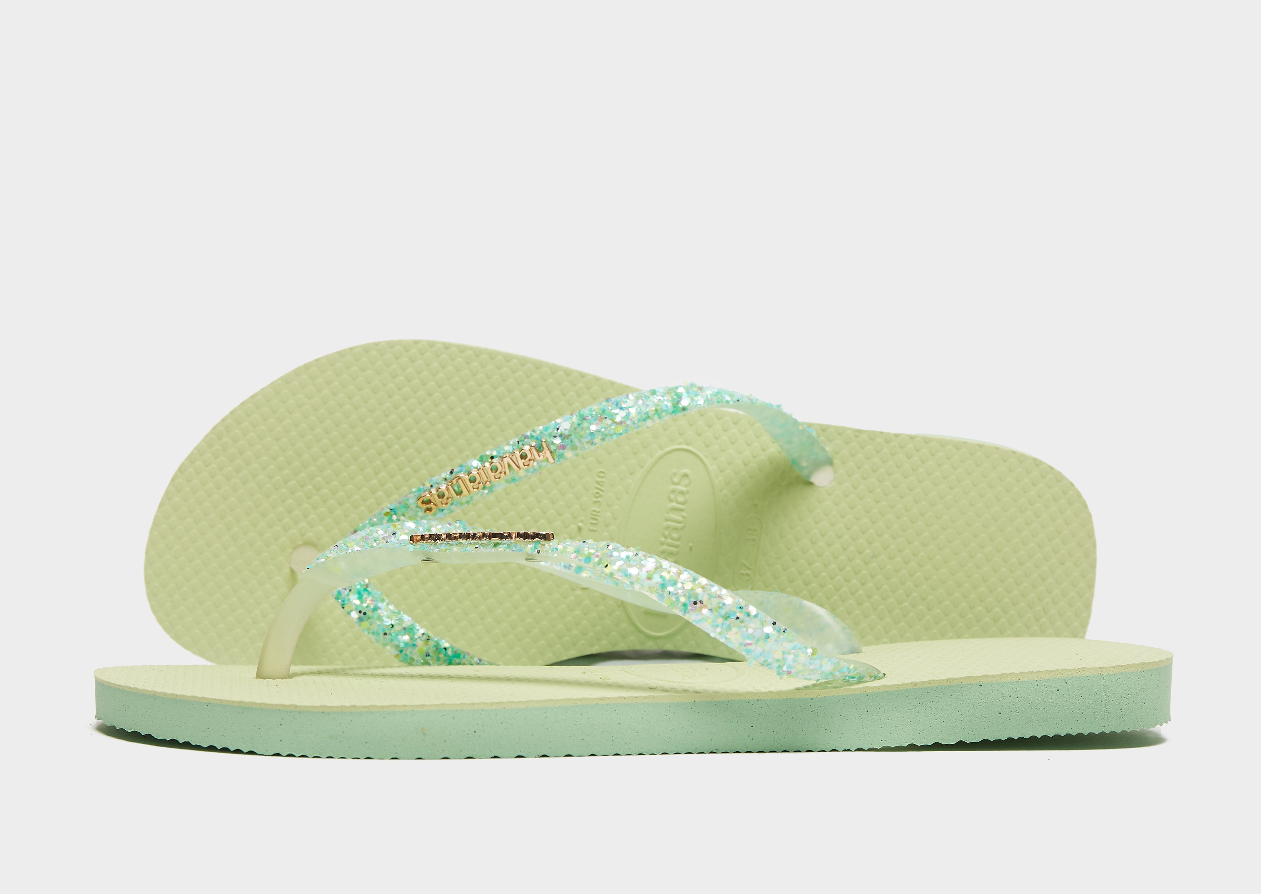 

Havaianas Slim Glitter Flip Flops Women's - Green, Green