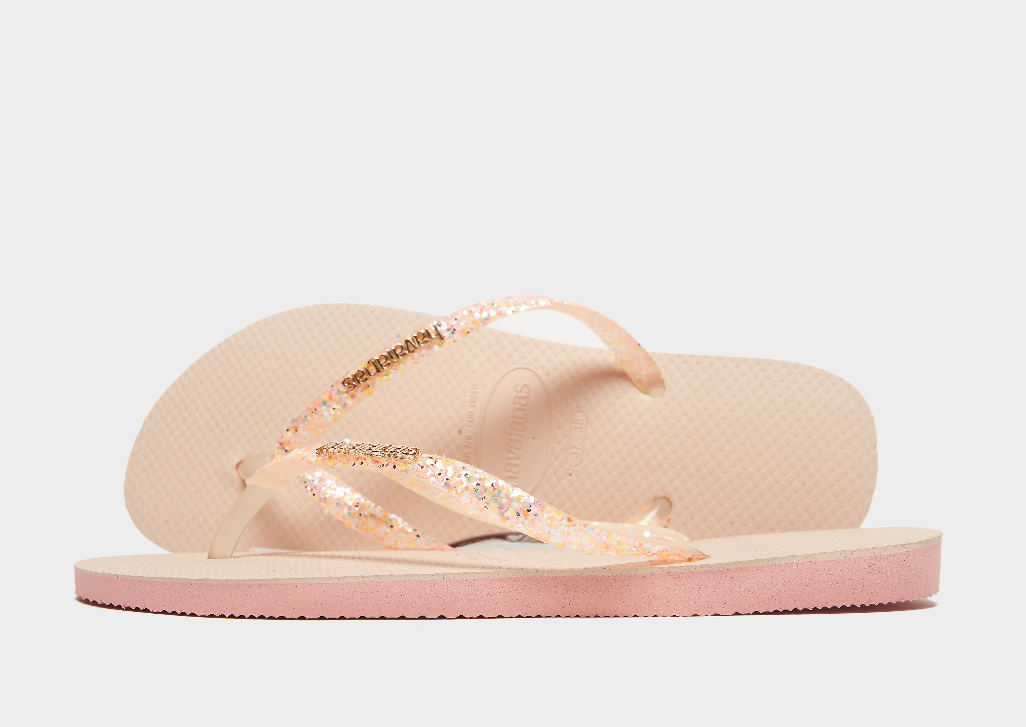 Havaianas Slim Glitter Flip Flops Women's - Pink, Pink