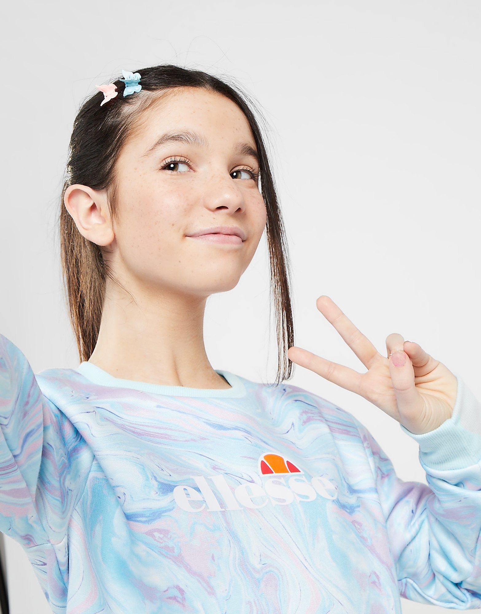 

Ellesse Girls' Boyfriend Crew Sweatshirt Junior - Blue - Kids, Blue