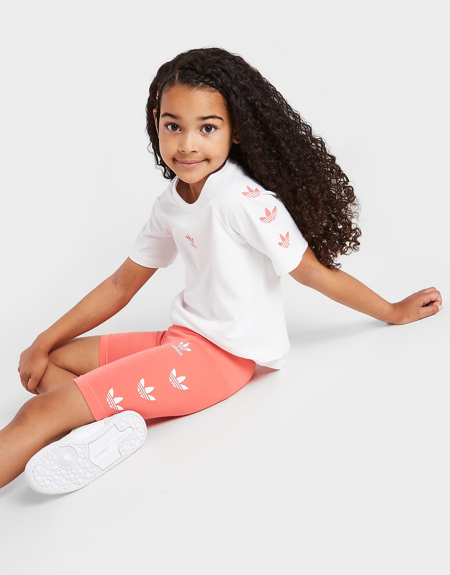 

adidas Originals Girls' Repeat Trefoil T-Shirt/Shorts Set Children - Only at JD - RED - Kids, RED