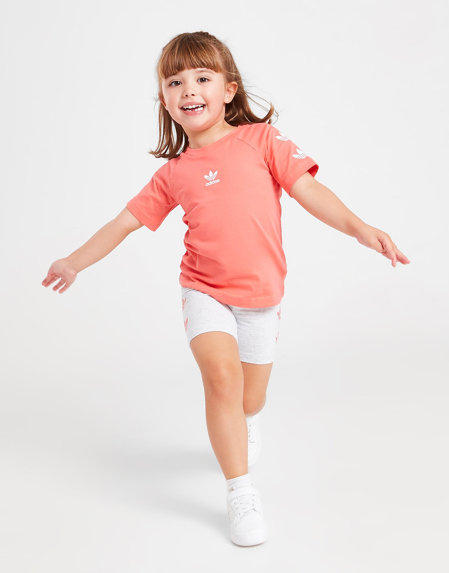 

adidas Originals Girls' Repeat Trefoil T-Shirt/Shorts Set Infant - Only at JD - RED - Kids, RED