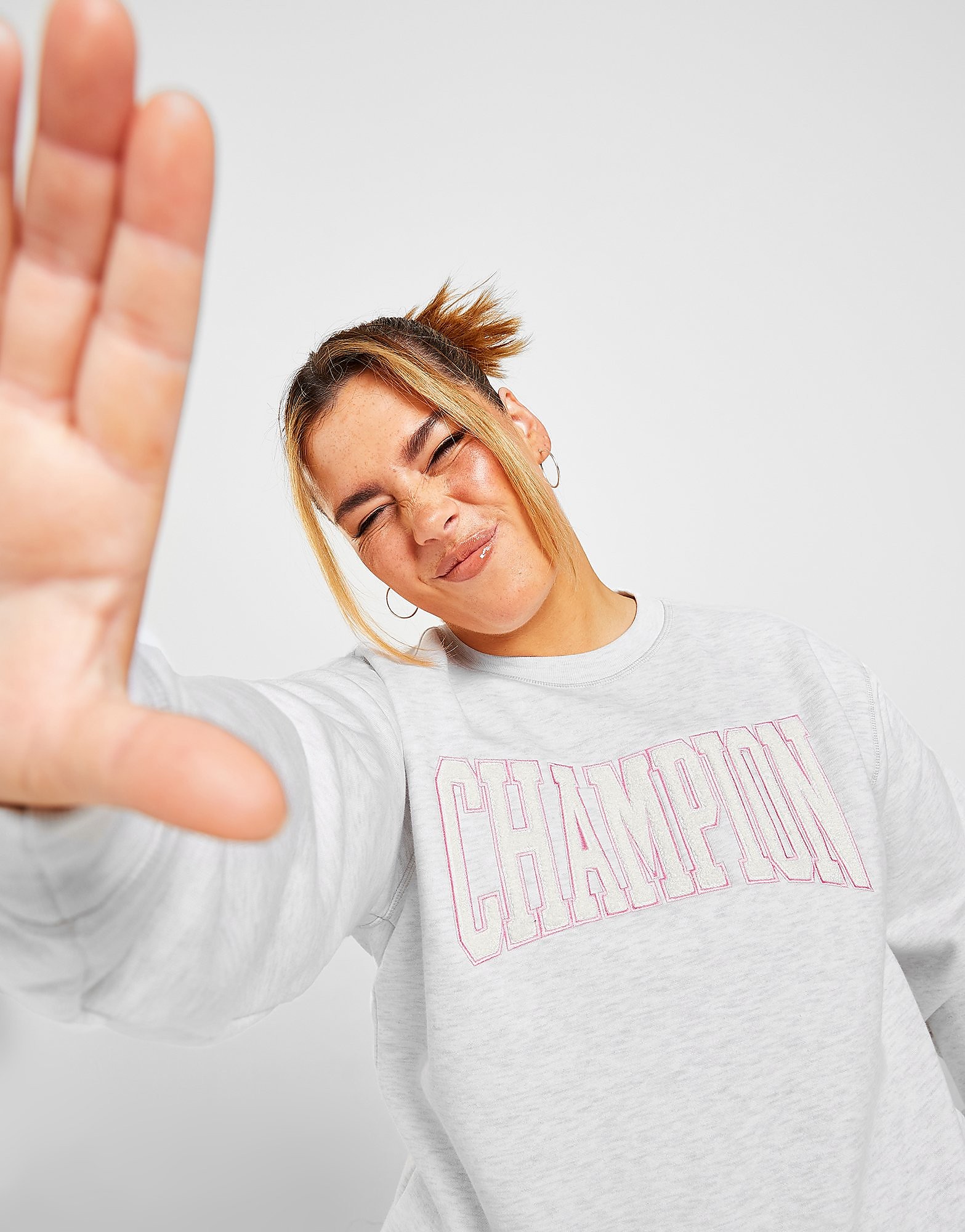 

Champion Plus Size Varsity Crew Sweatshirt - Only at JD - Grey - Womens, Grey