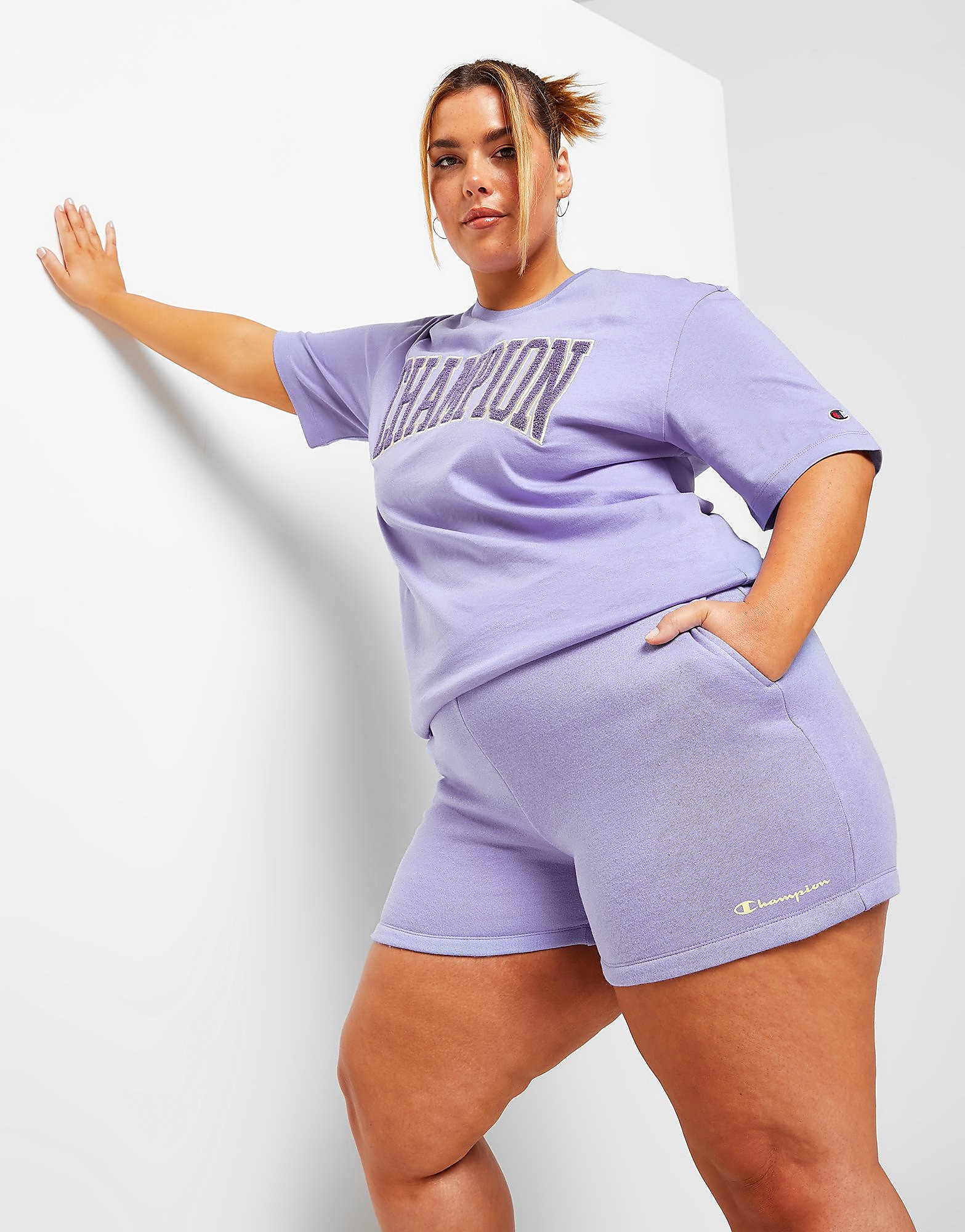 

Champion Plus Size Small Logo Shorts - Only at JD - Purple - Womens, Purple
