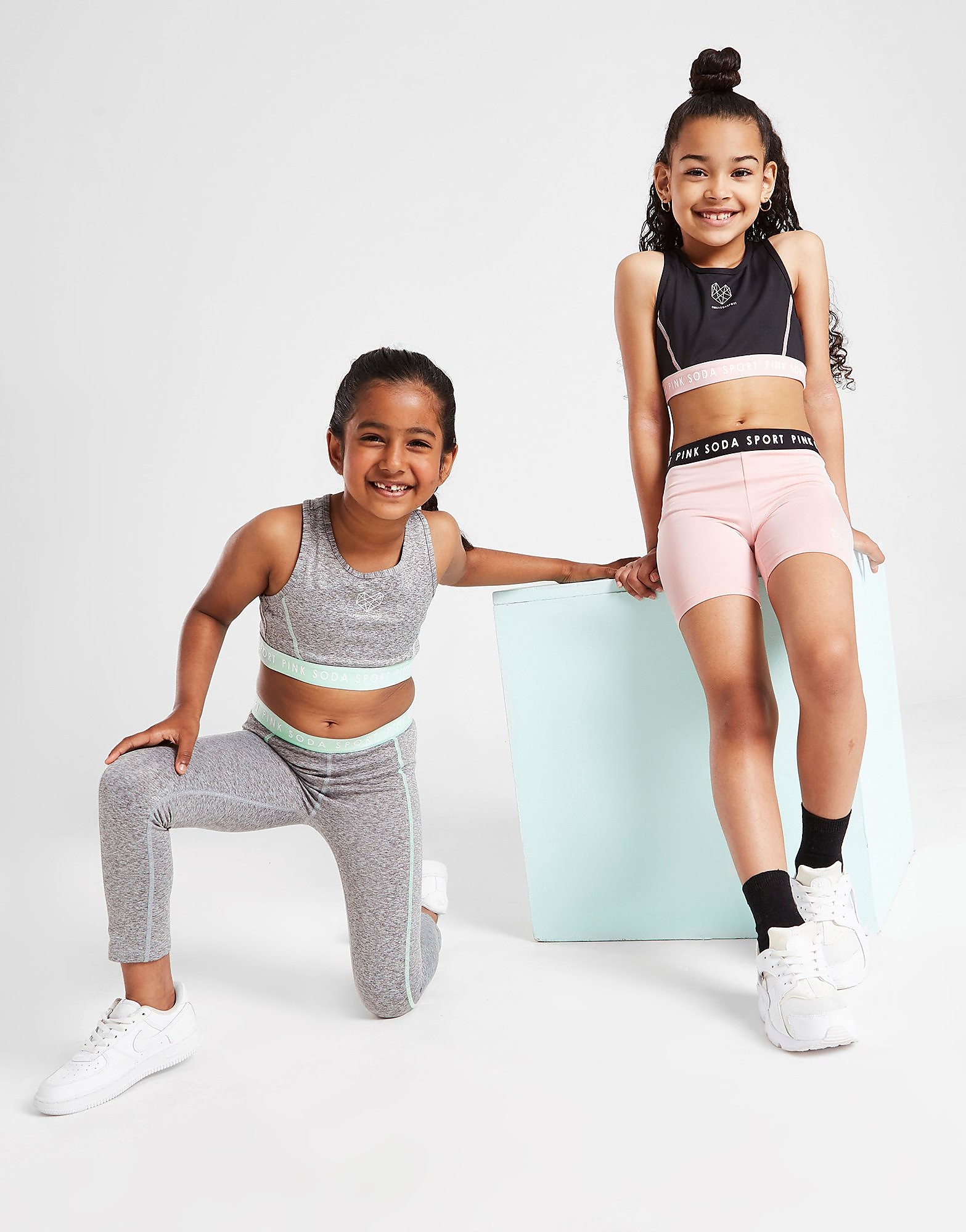 

Pink Soda Sport Girls' Logo Tape Sports Bra Children - Grey - Kids, Grey