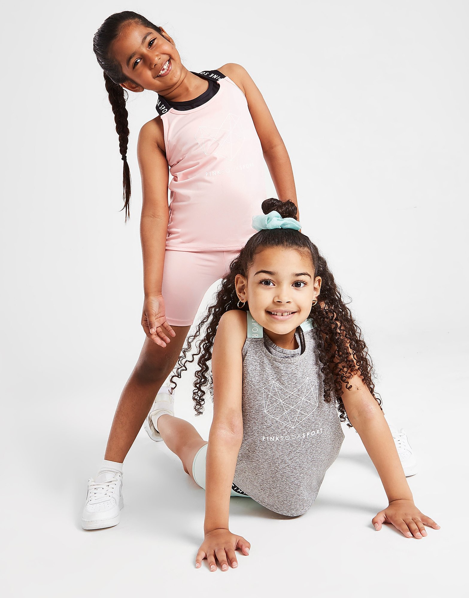 

Pink Soda Sport Girls' Logo Tape Tank Top Children - Grey - Kids, Grey