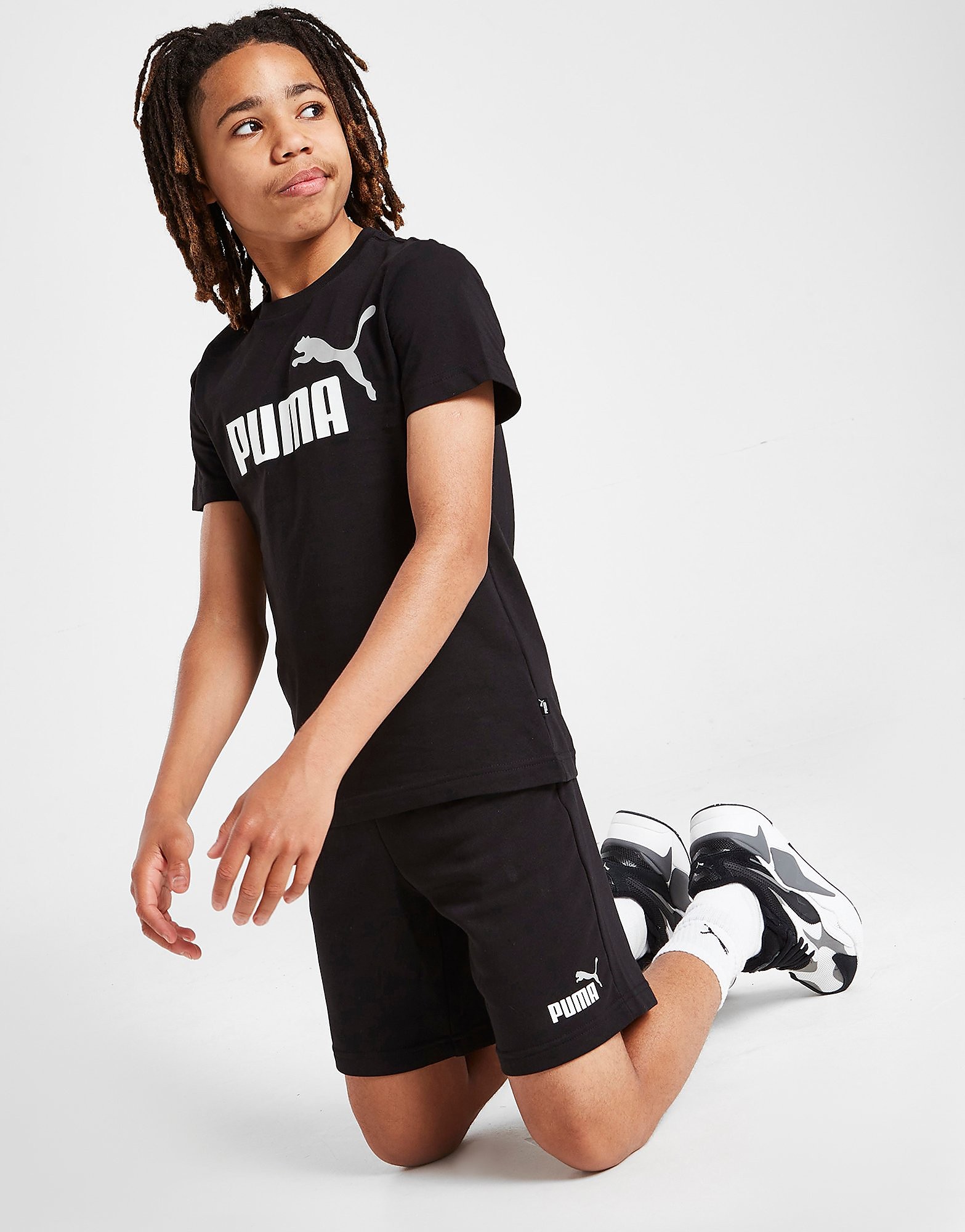 

Puma T-Shirt/Shorts Set Junior - Black - Kids, Black