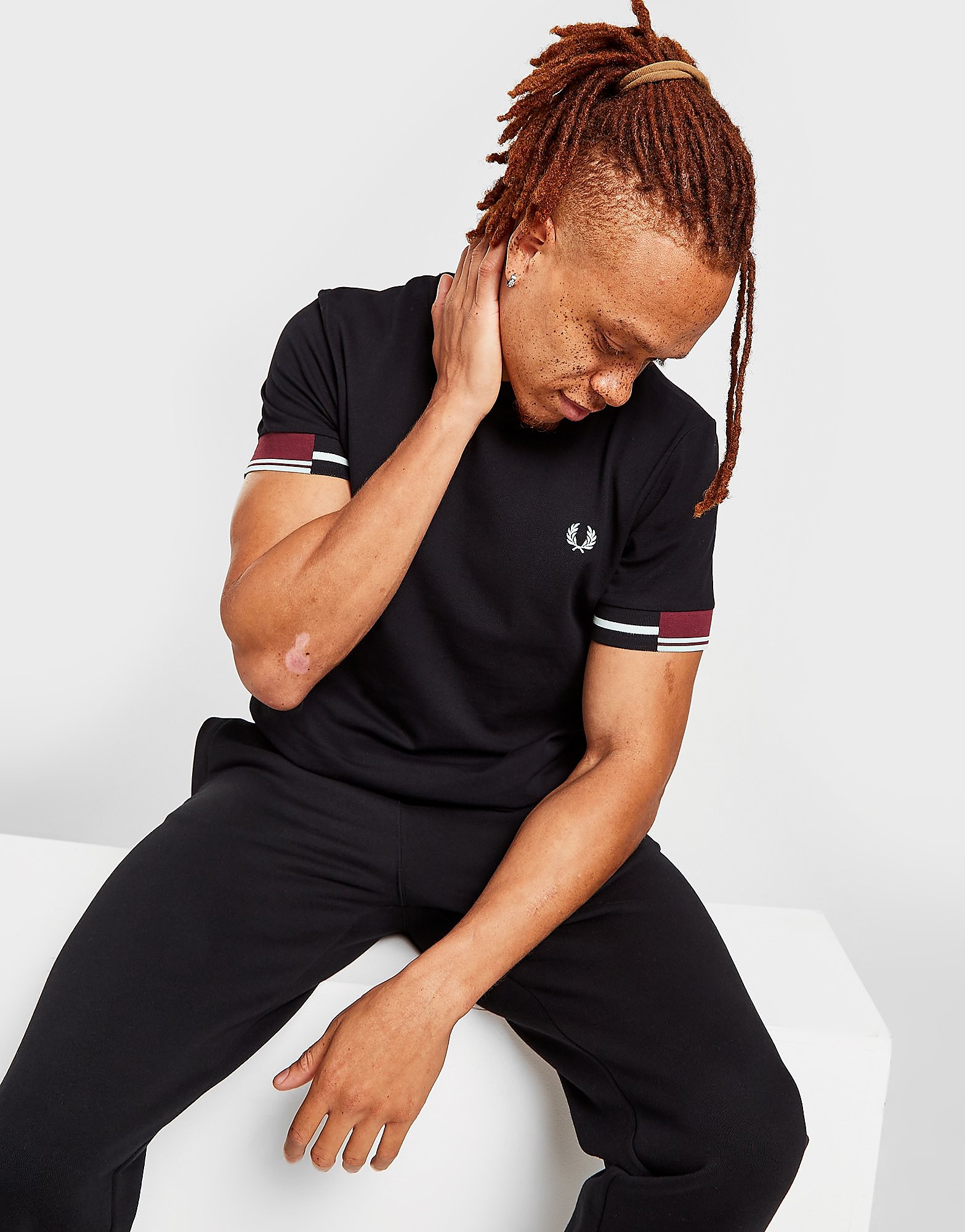 

Fred Perry Abstract Tipped T-Shirt - Black - Mens, Black