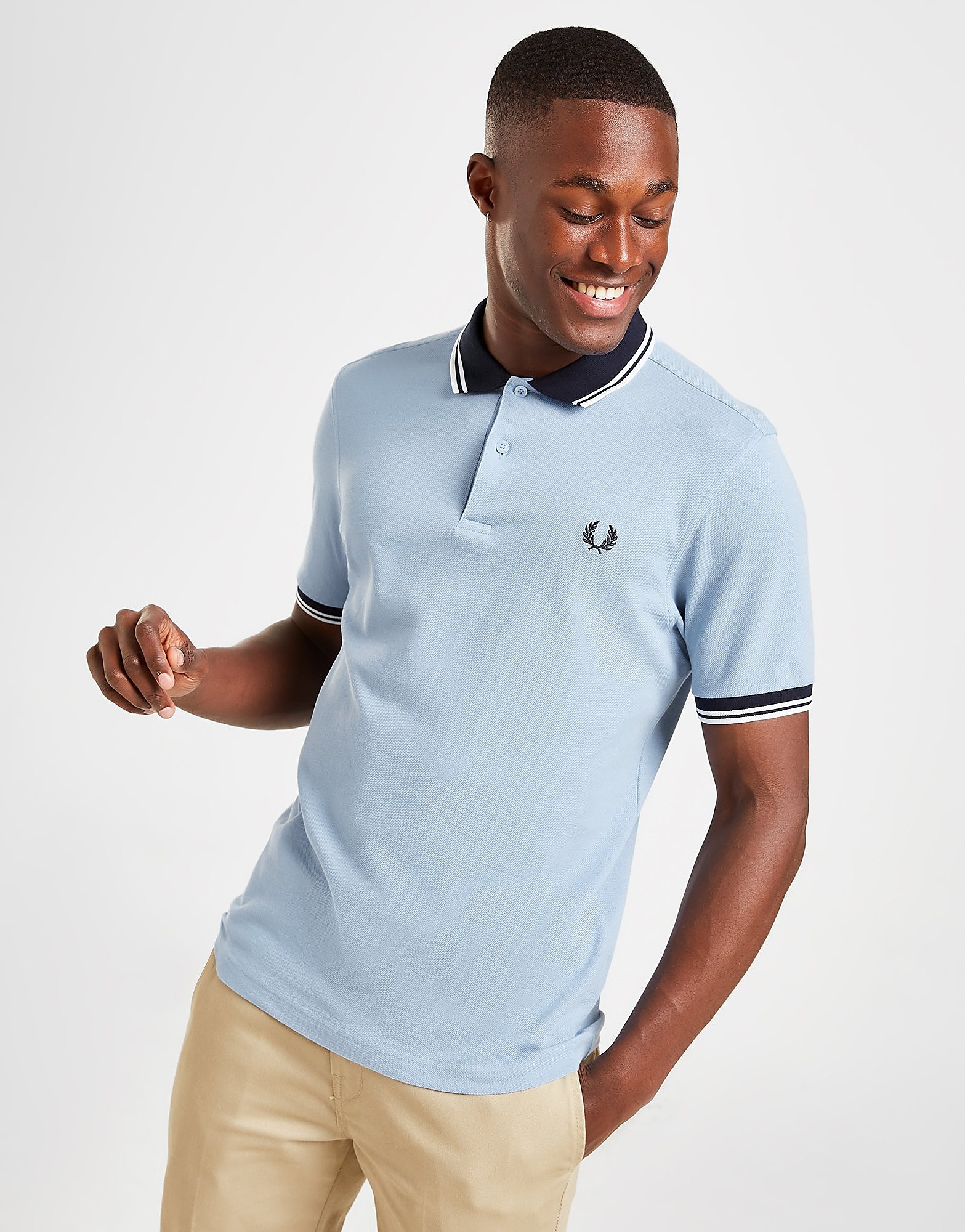 

Fred Perry Contrast Twin Tip Polo Shirt - Only at JD - Blue - Mens, Blue