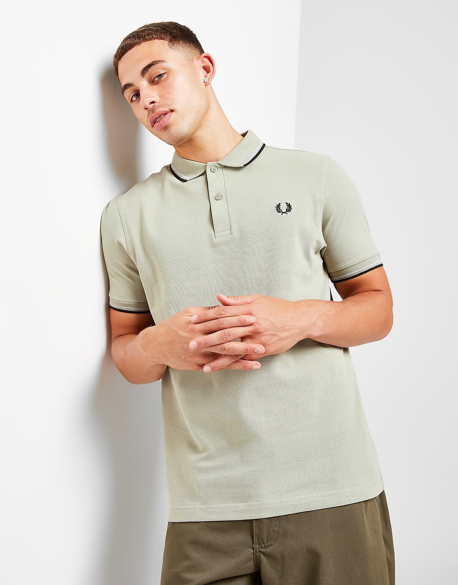 

Fred Perry Twin Tipped Polo Shirt - Only at JD - Green - Mens, Green