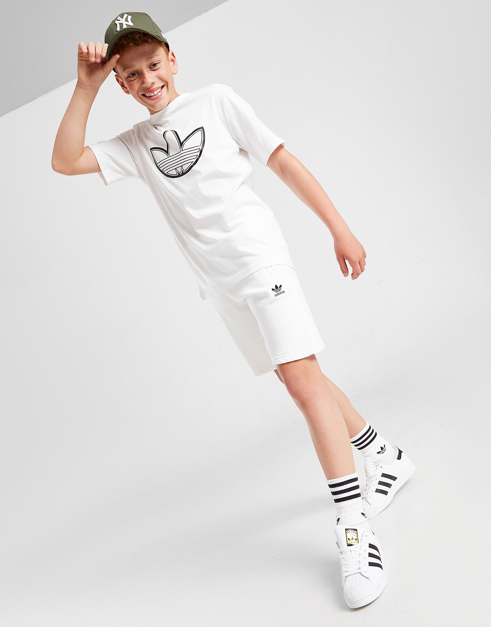 

adidas Originals Trefoil Essential Shorts Junior - Only at JD - White - Kids, White