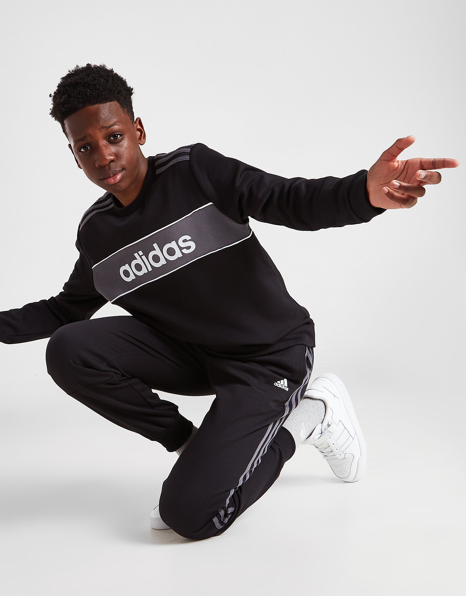 

adidas Crew Panel Tracksuit Junior - Only at JD - Black - Kids, Black
