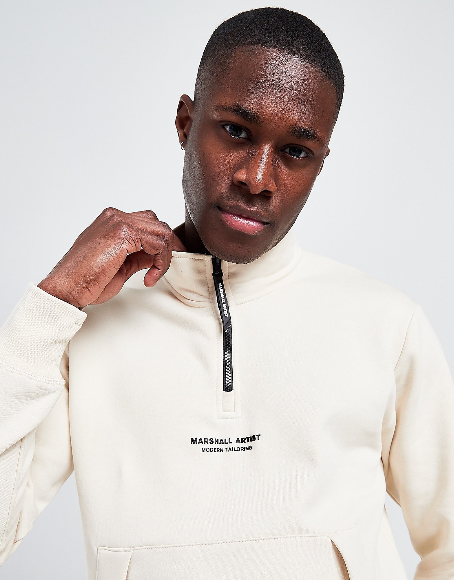 

Marshall Artist Siren Half Zip Sweatshirt - Beige - Mens, Beige