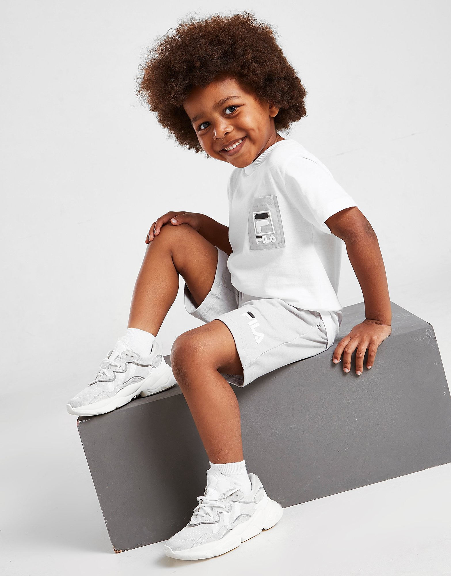 

Fila Duran Woven T-Shirt/Shorts Set Children - Only at JD - White - Kids, White