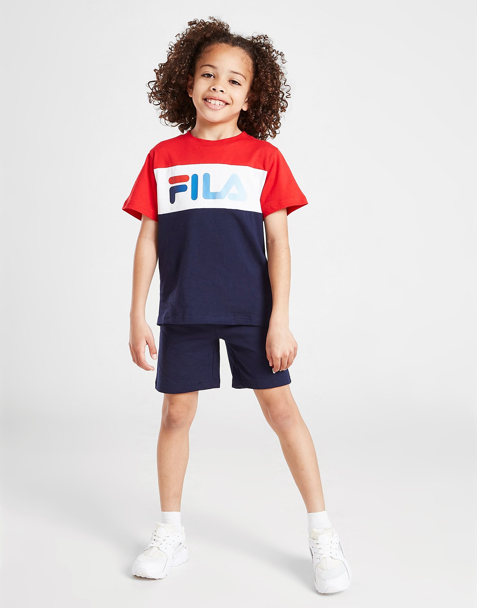 

Fila Bosco Colour Block T-Shirt/Shorts Set Children - Only at JD - Navy - Kids, Navy